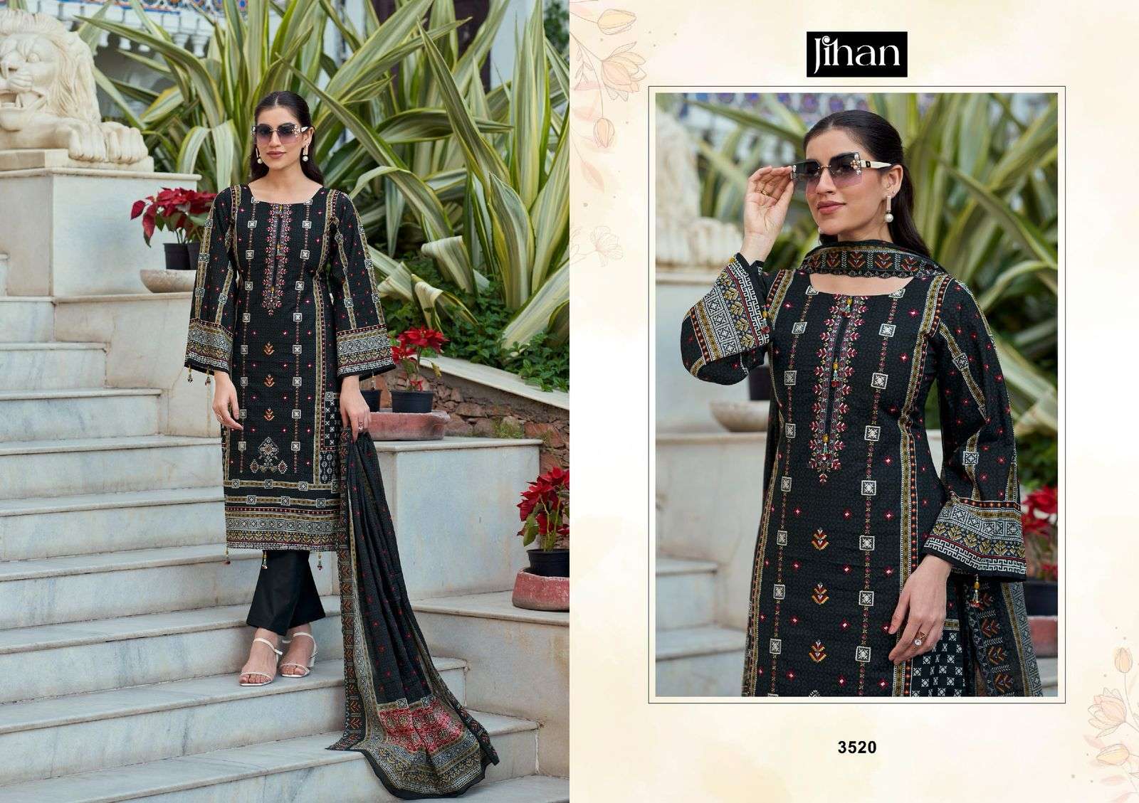 JIHAN BIN SAEED LAWN COLLECTION VOL 16 LAWN COTTON SALWAR KAMEEZ 
