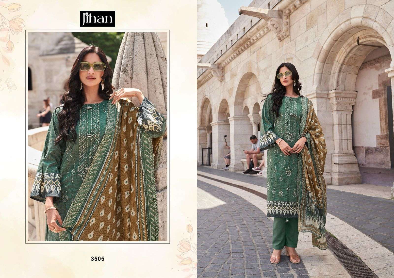 JIHAN BIN SAEED LAWN COLLECTION VOL 16 LAWN COTTON SALWAR KAMEEZ 