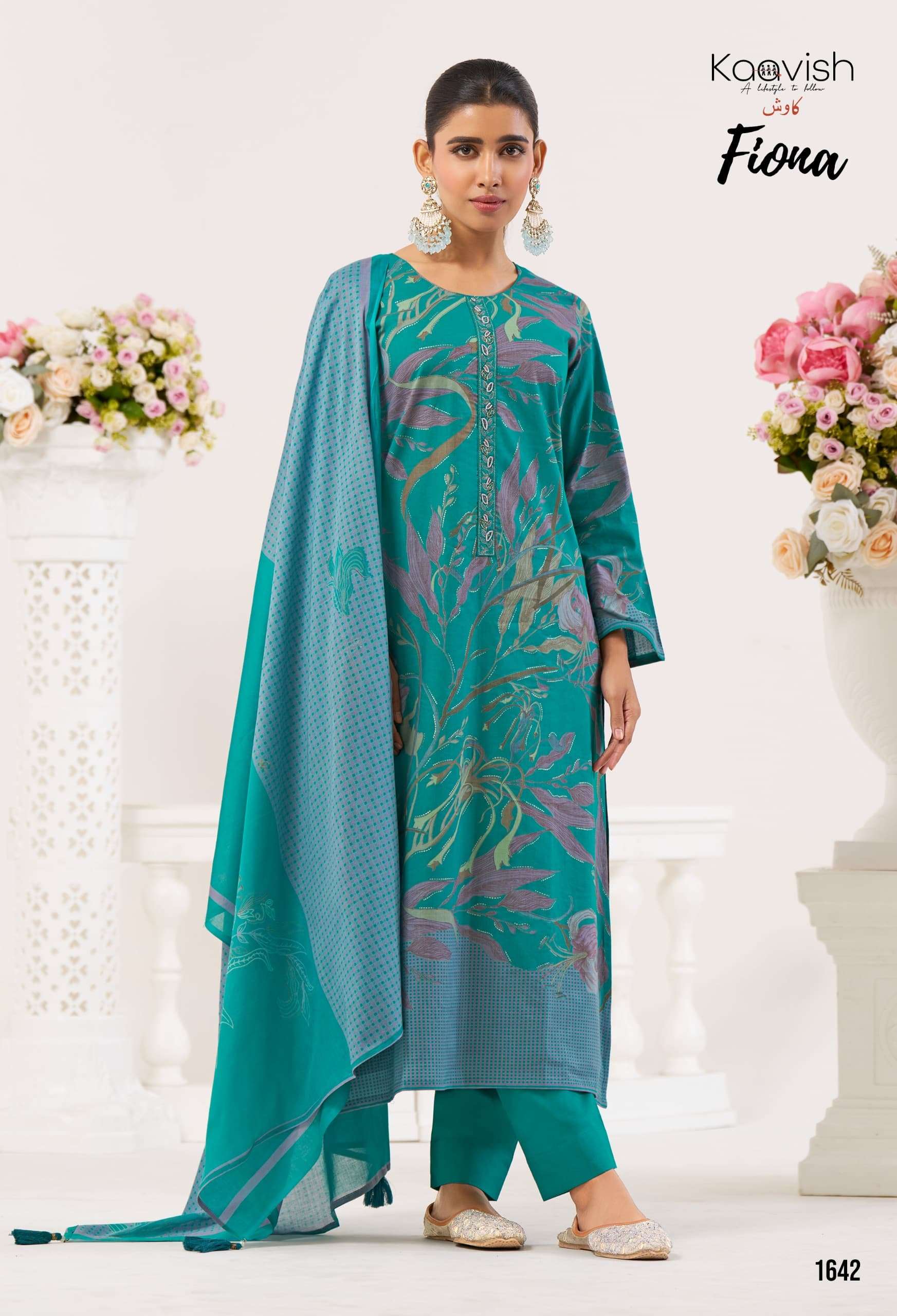 KAAVISH FIONA LAWN COTTON DIGITAL PRINT WITH EMBROIDERY WORK SUIT