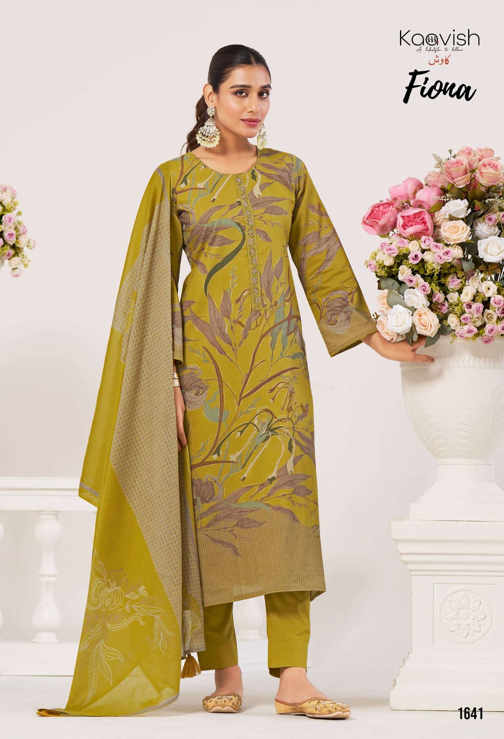 KAAVISH FIONA LAWN COTTON DIGITAL PRINT WITH EMBROIDERY WORK SUIT