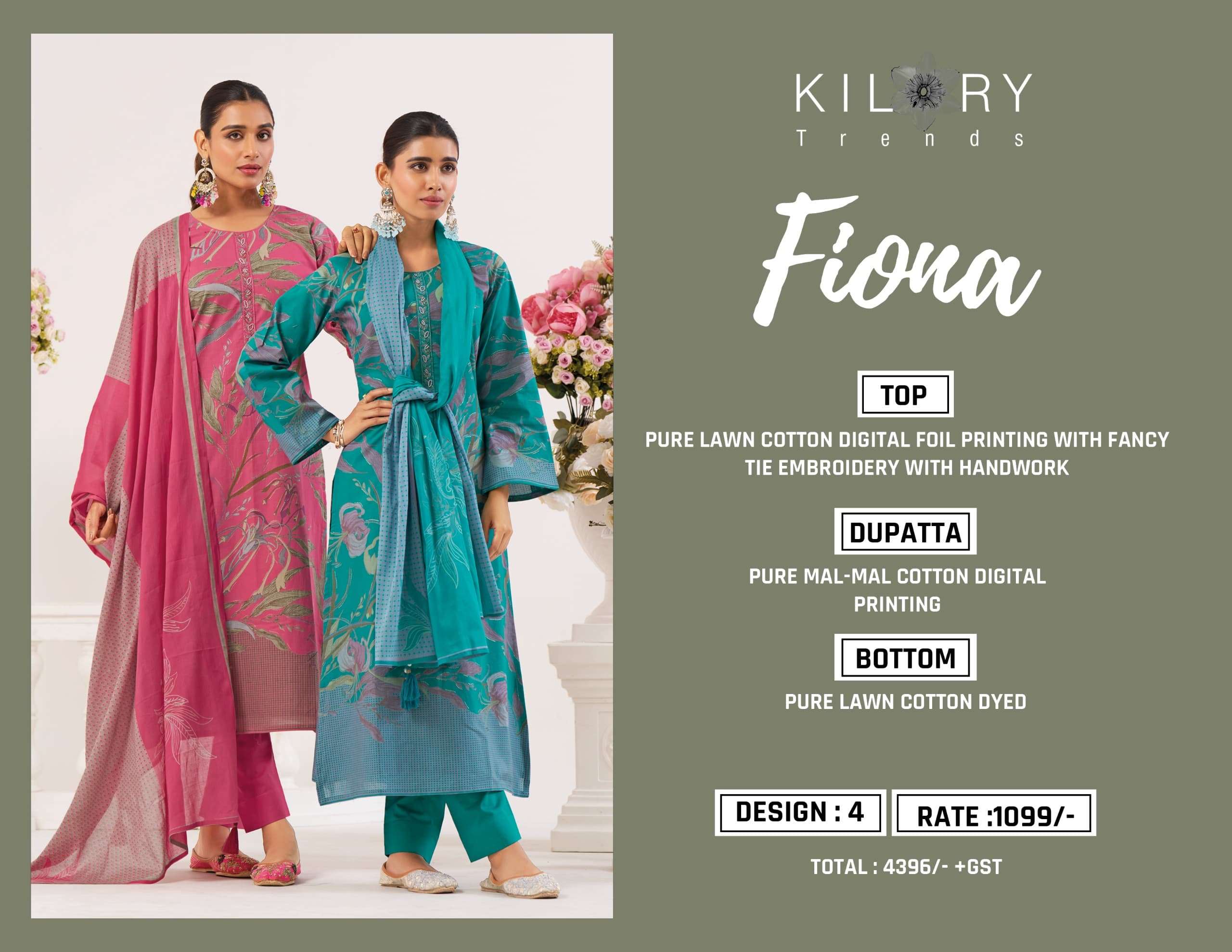 KAAVISH FIONA LAWN COTTON DIGITAL PRINT WITH EMBROIDERY WORK SUIT