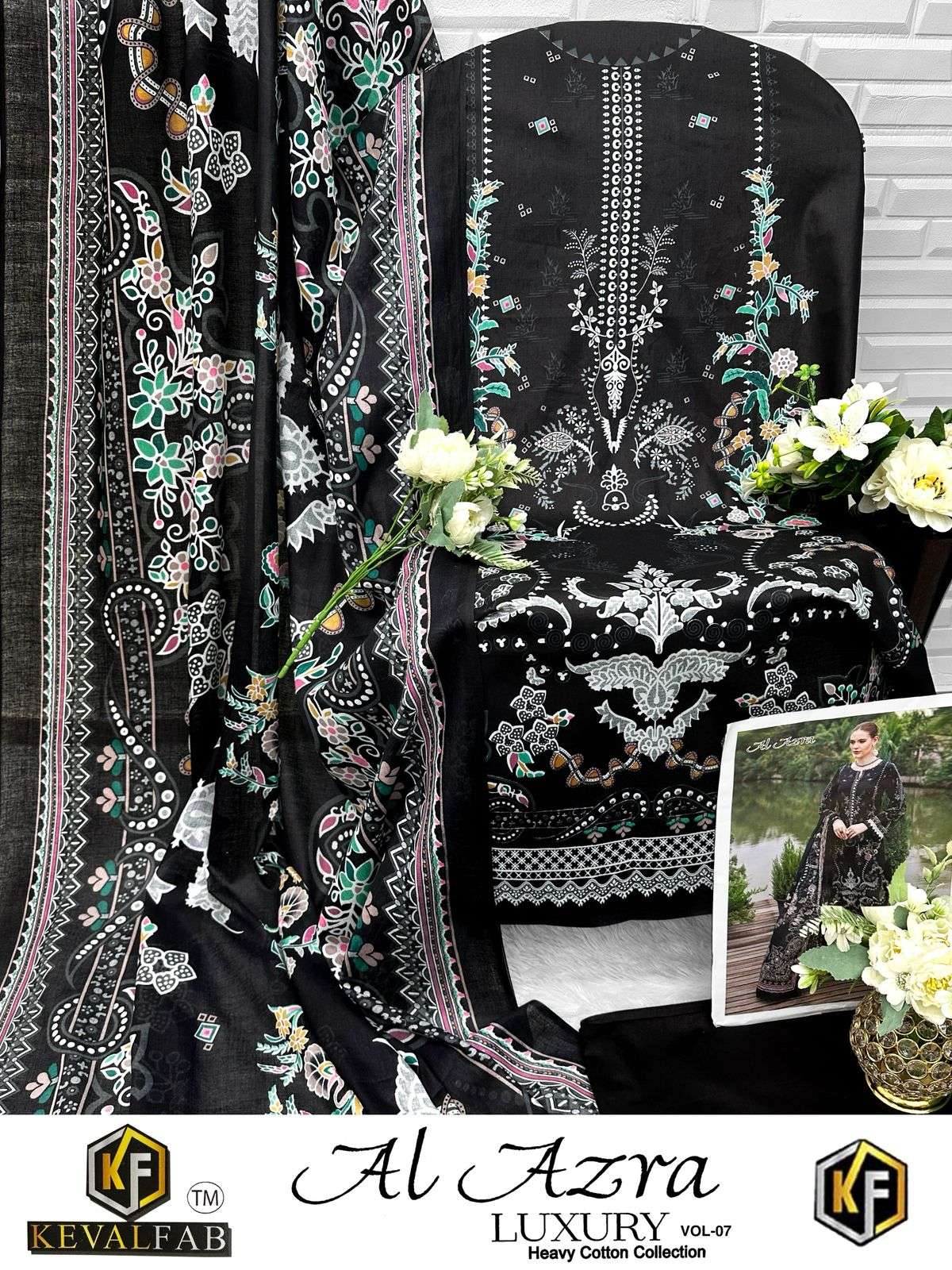 KEVAL FAB AL AZARA VOL 7 COTTON DIGITAL PRINT SALWAR SUIT