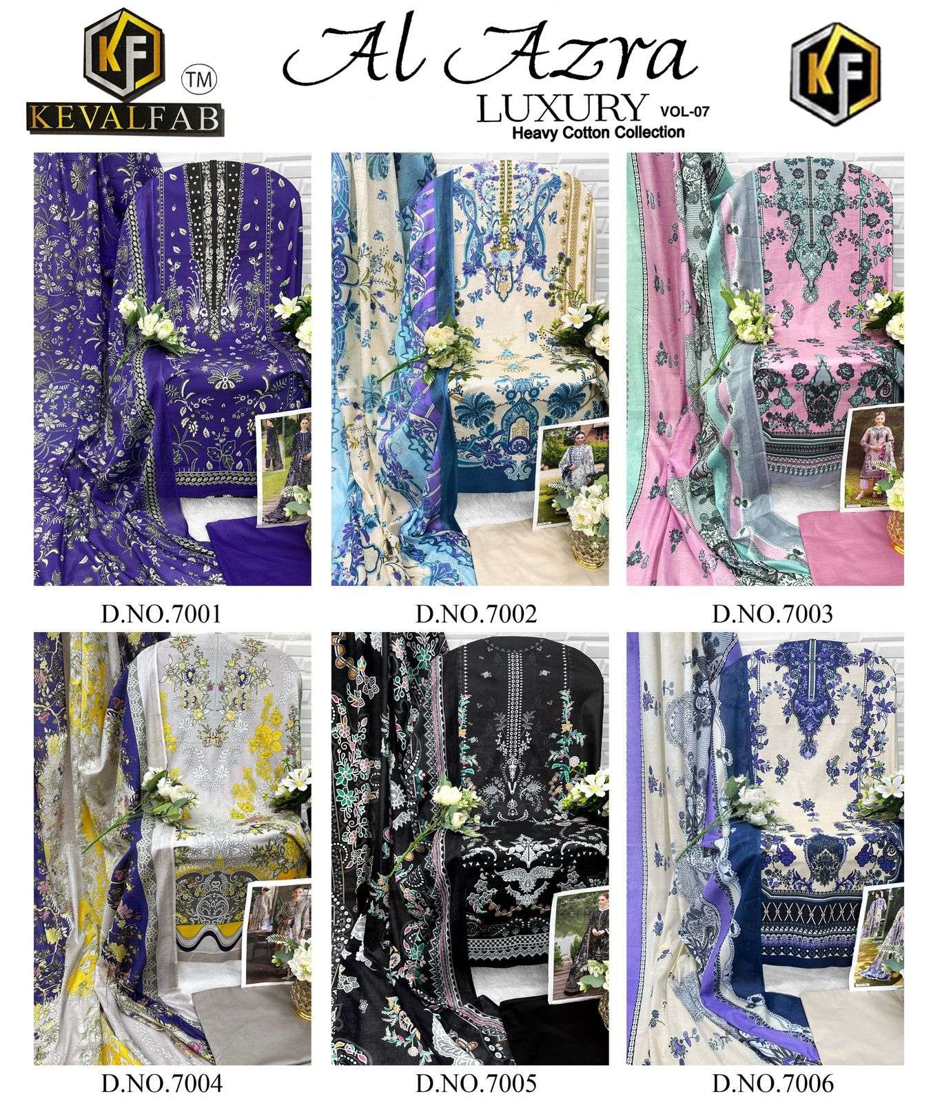 KEVAL FAB AL AZARA VOL 7 COTTON DIGITAL PRINT SALWAR SUIT