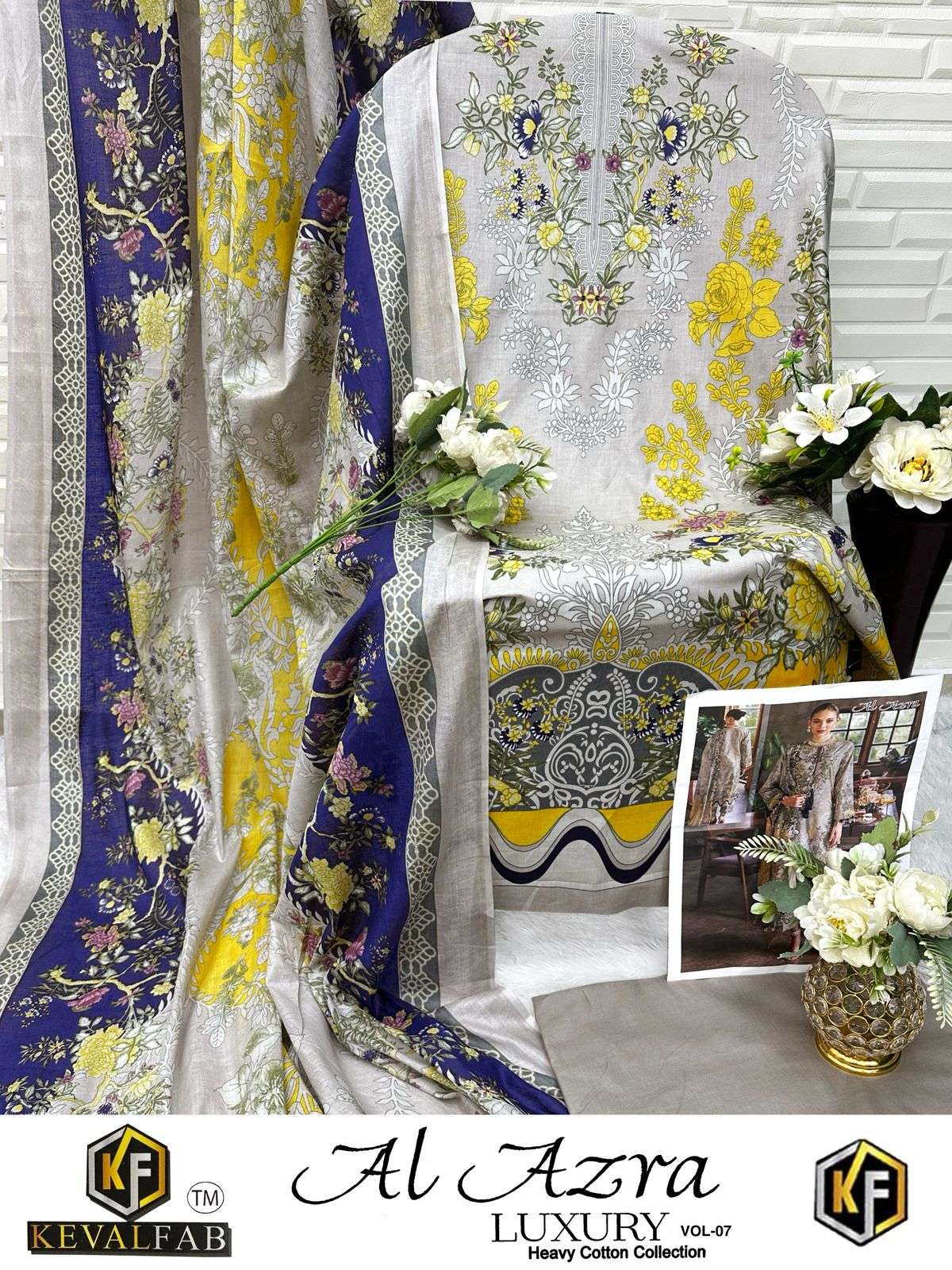 KEVAL FAB AL AZARA VOL 7 COTTON DIGITAL PRINT SALWAR SUIT