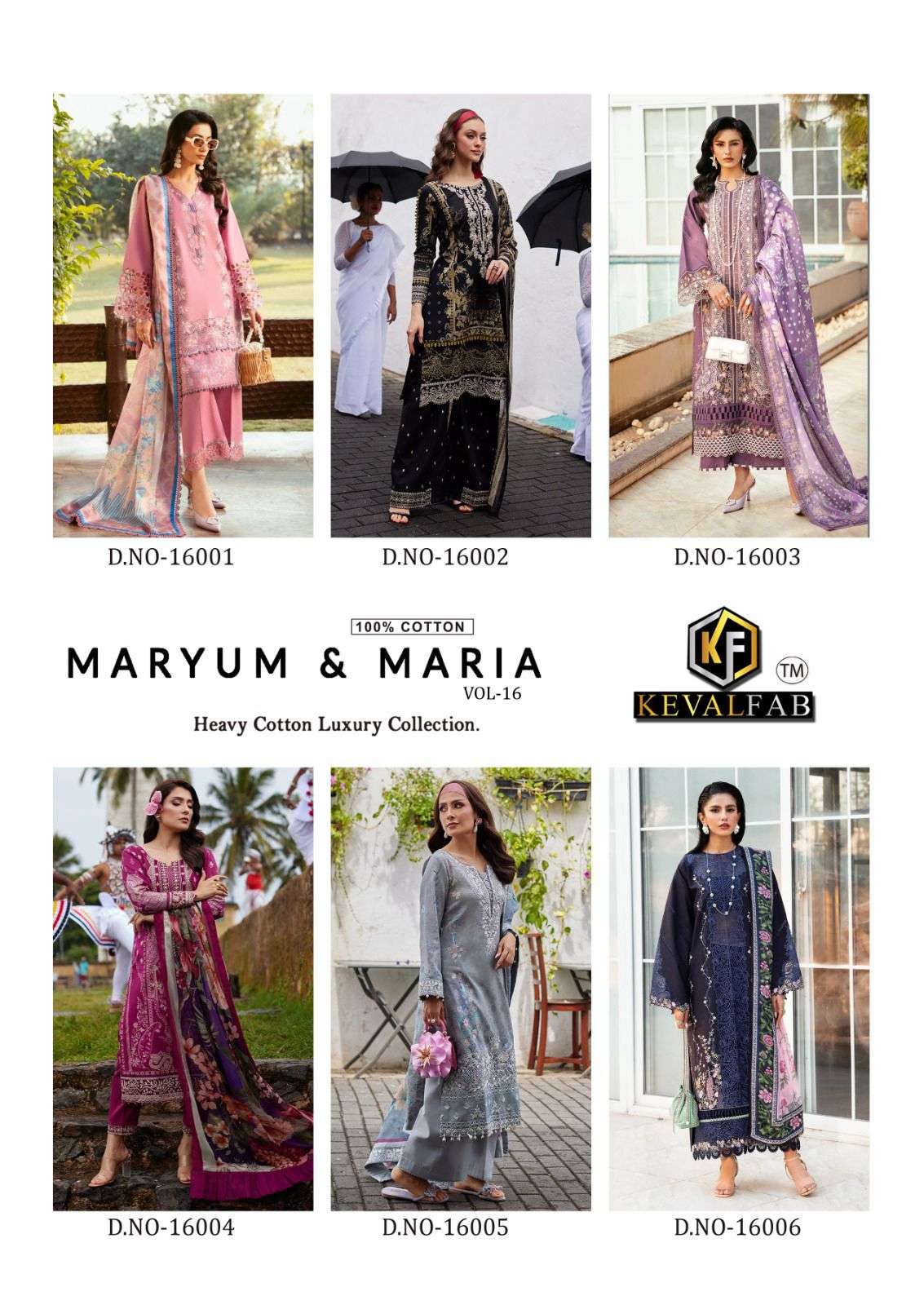 KEVAL FAB MARYUM & MARIA VOL 16 COTTON DIGITAL PRINTS SALWAR SUIT