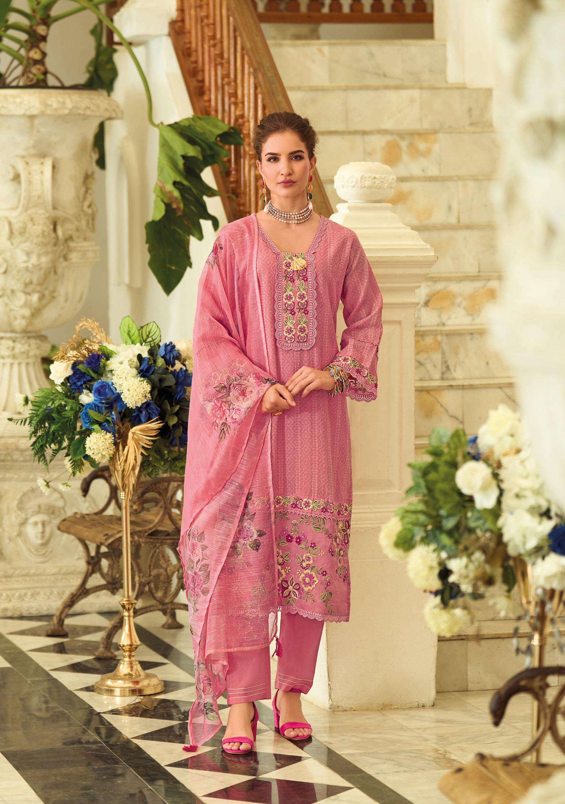 LADY LEELA SUMMER TRENDS VOL 2  SCHIFFLI COTTON DESIGNER WORK LADIES SUIT