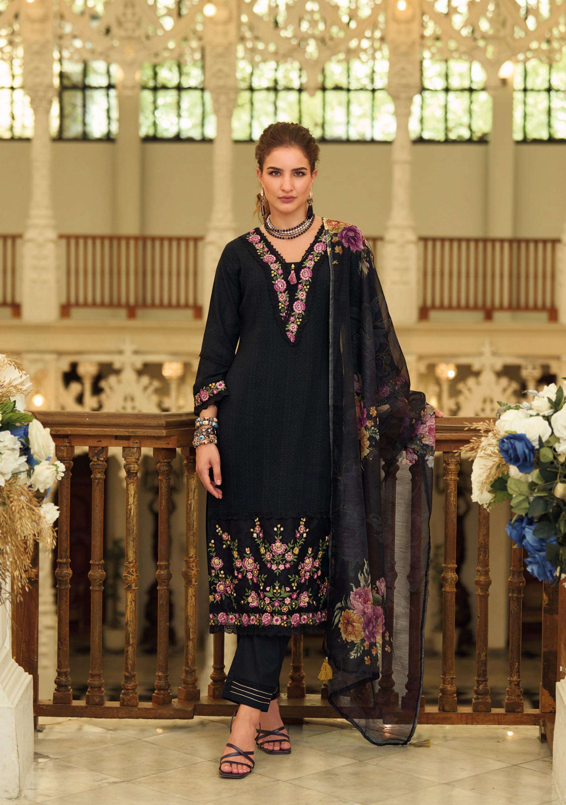 LADY LEELA SUMMER TRENDS VOL 2  SCHIFFLI COTTON DESIGNER WORK LADIES SUIT