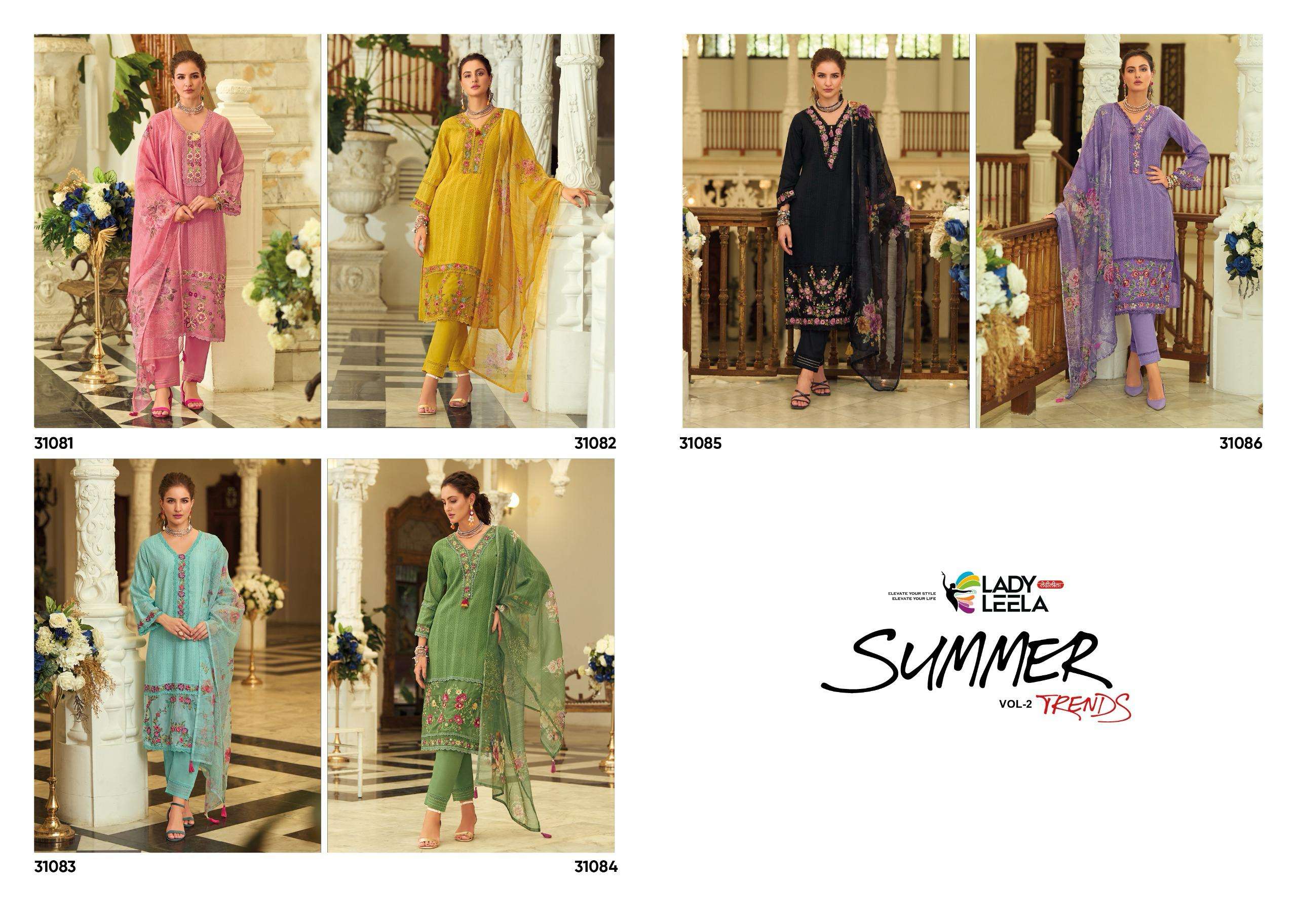 LADY LEELA SUMMER TRENDS VOL 2  SCHIFFLI COTTON DESIGNER WORK LADIES SUIT