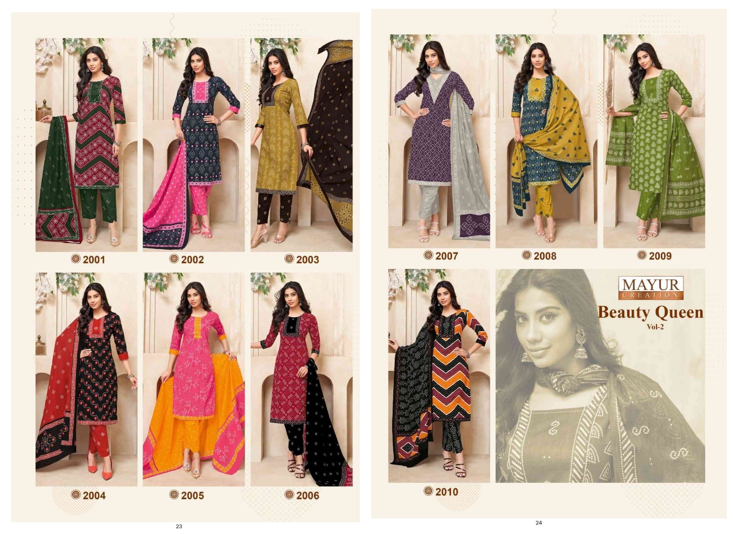 MAYUR CREATION BEAUTY QUEEN VOL 2 COTTON PRINT KURTI COMBO SET