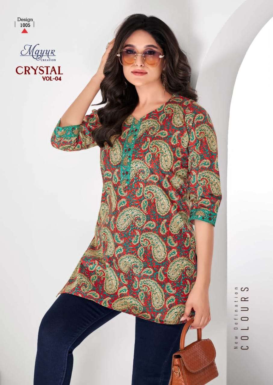 MAYUR CREATION CRYSTAL VOL 4 FANCY SUMMER WEAR SHORT KURTI
