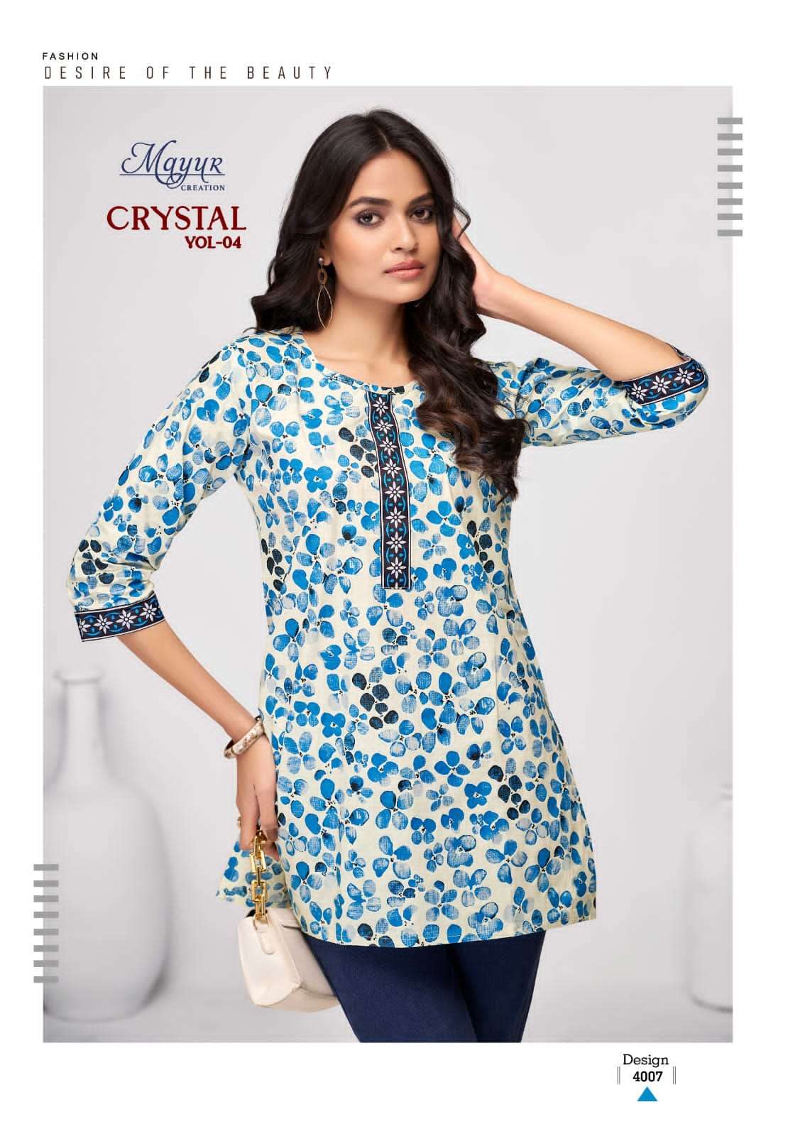 MAYUR CREATION CRYSTAL VOL 4 FANCY SUMMER WEAR SHORT KURTI