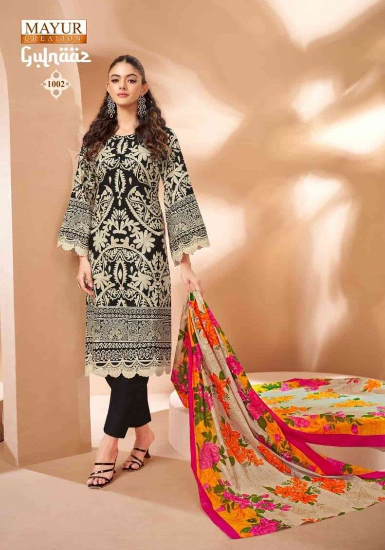 MAYUR CREATION GULNAAZ VOL 1 COTTON DIGITAL KARACHI PRINTS SUIT