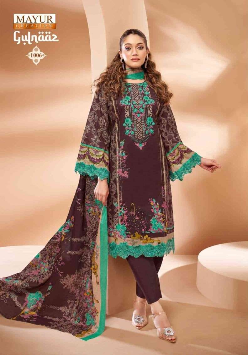 MAYUR CREATION GULNAAZ VOL 1 COTTON DIGITAL KARACHI PRINTS SUIT