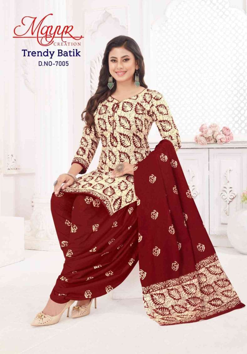MAYUR CREATION TRENDY BATIK VOL 7 COTTON BATIK PRINT DRESS