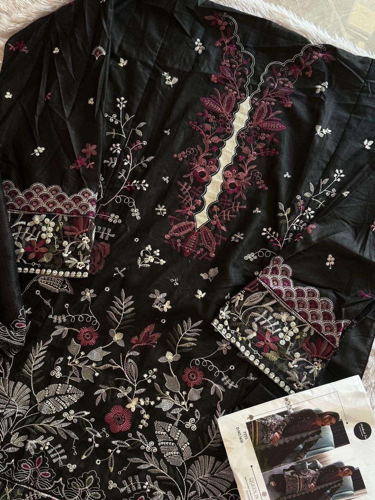MEHBOOB TEX DESIGN NO - 1610 PURE VISCOSE LAWN HEAVY SELF EMBROIDERED PAKISTANI SALWAR SUIT
