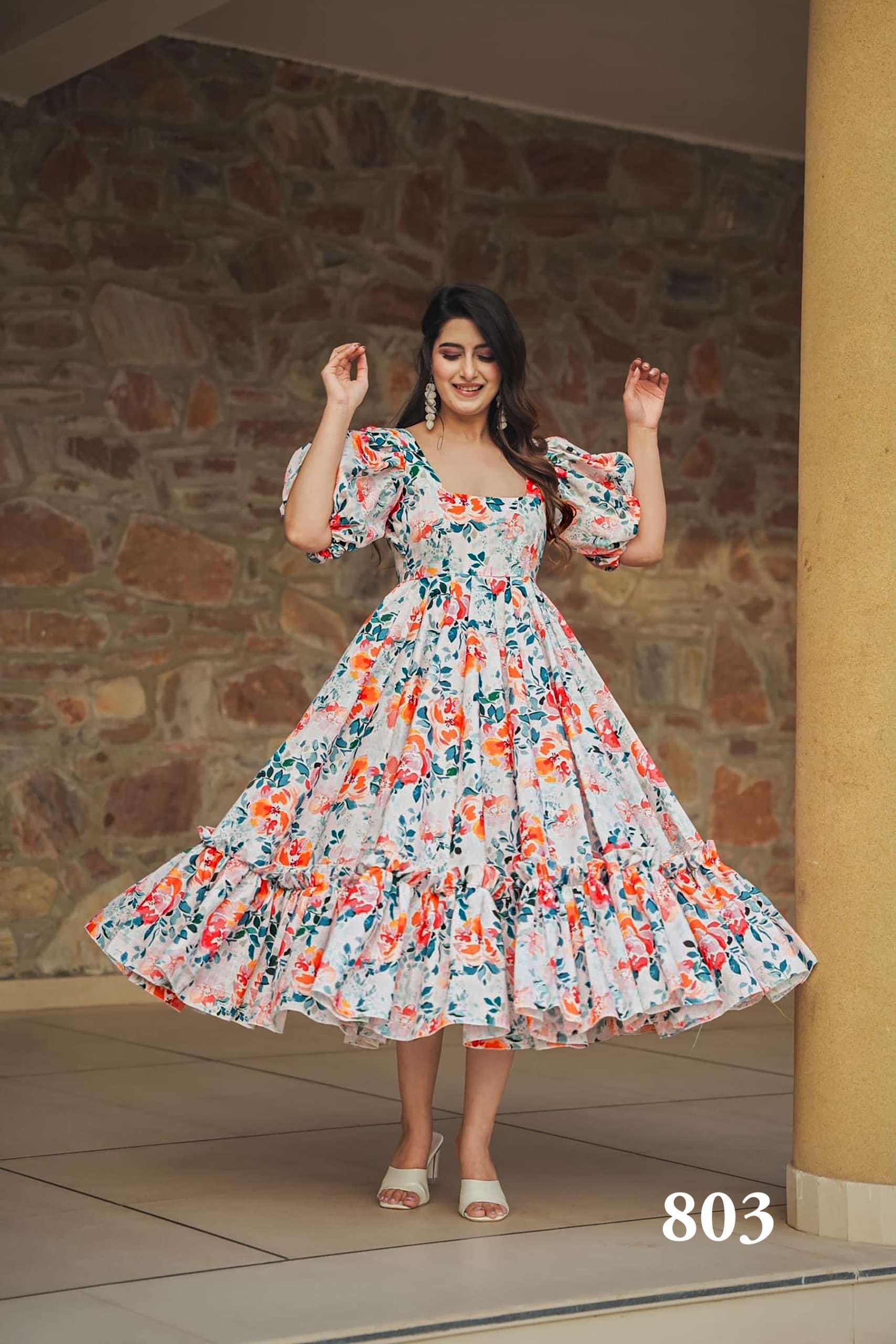 MF CLORA VOL 8 RAYON DIGITAL PRINT FANCY LOOK LADIES GOWN