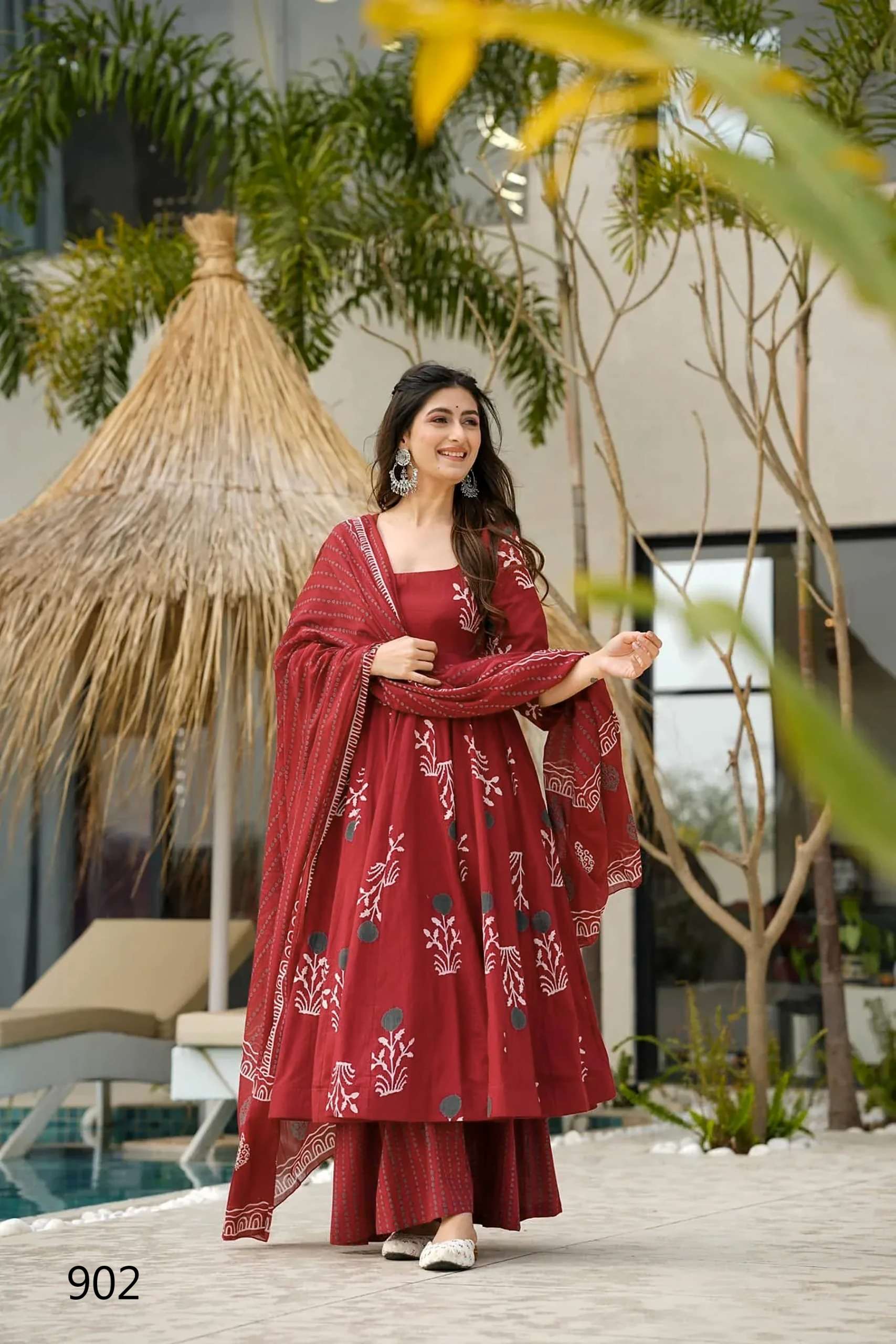 MF CLORA VOL 9 COTTON DIGITAL PRINT FANCY LOOK LADIES GOWN SET
