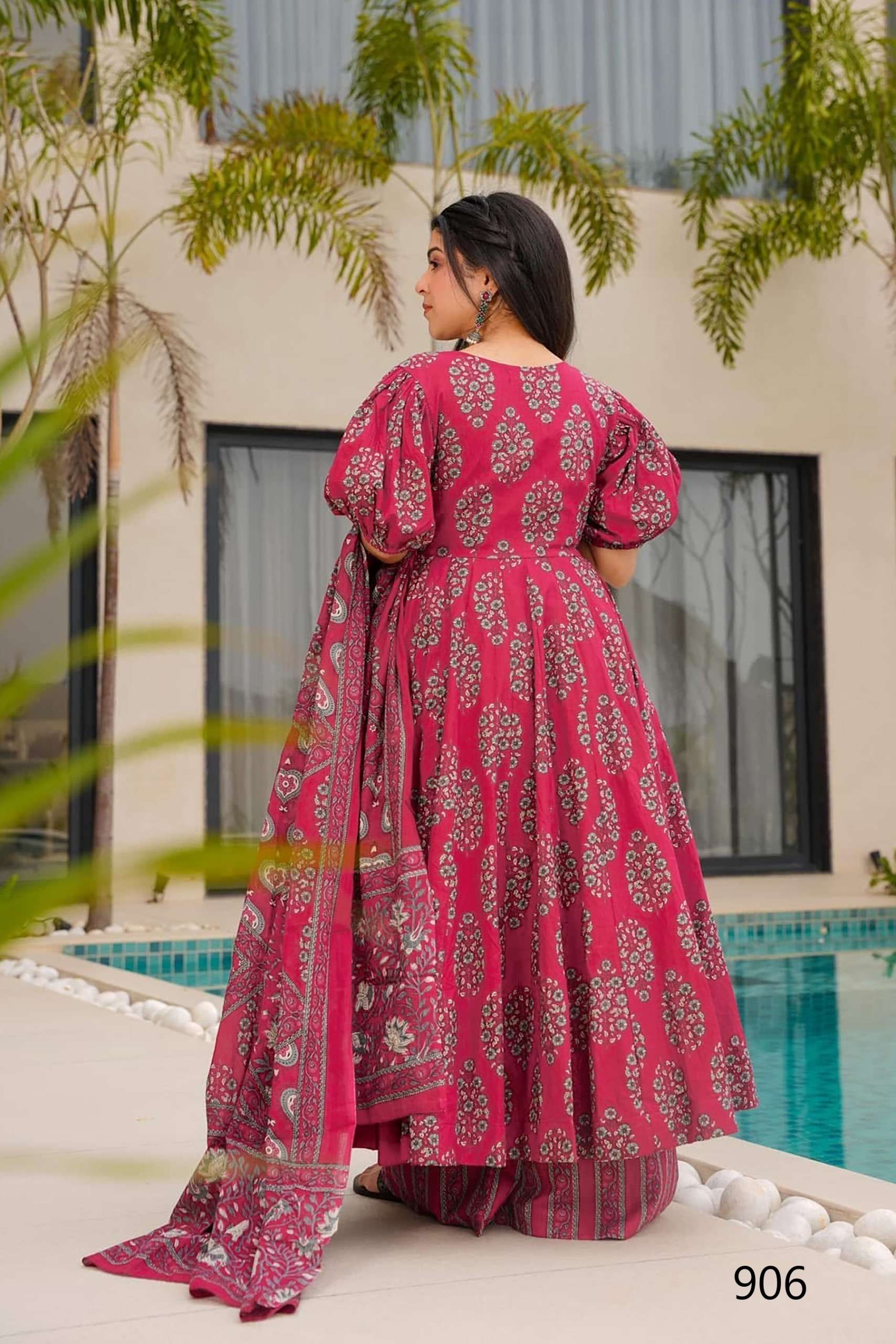 MF CLORA VOL 9 COTTON DIGITAL PRINT FANCY LOOK LADIES GOWN SET