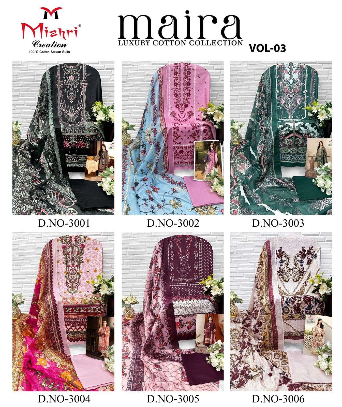 MISHRI CREATION MAIRA VOL 3 COTTON DIGITAL PRINT SALWAR SUIT