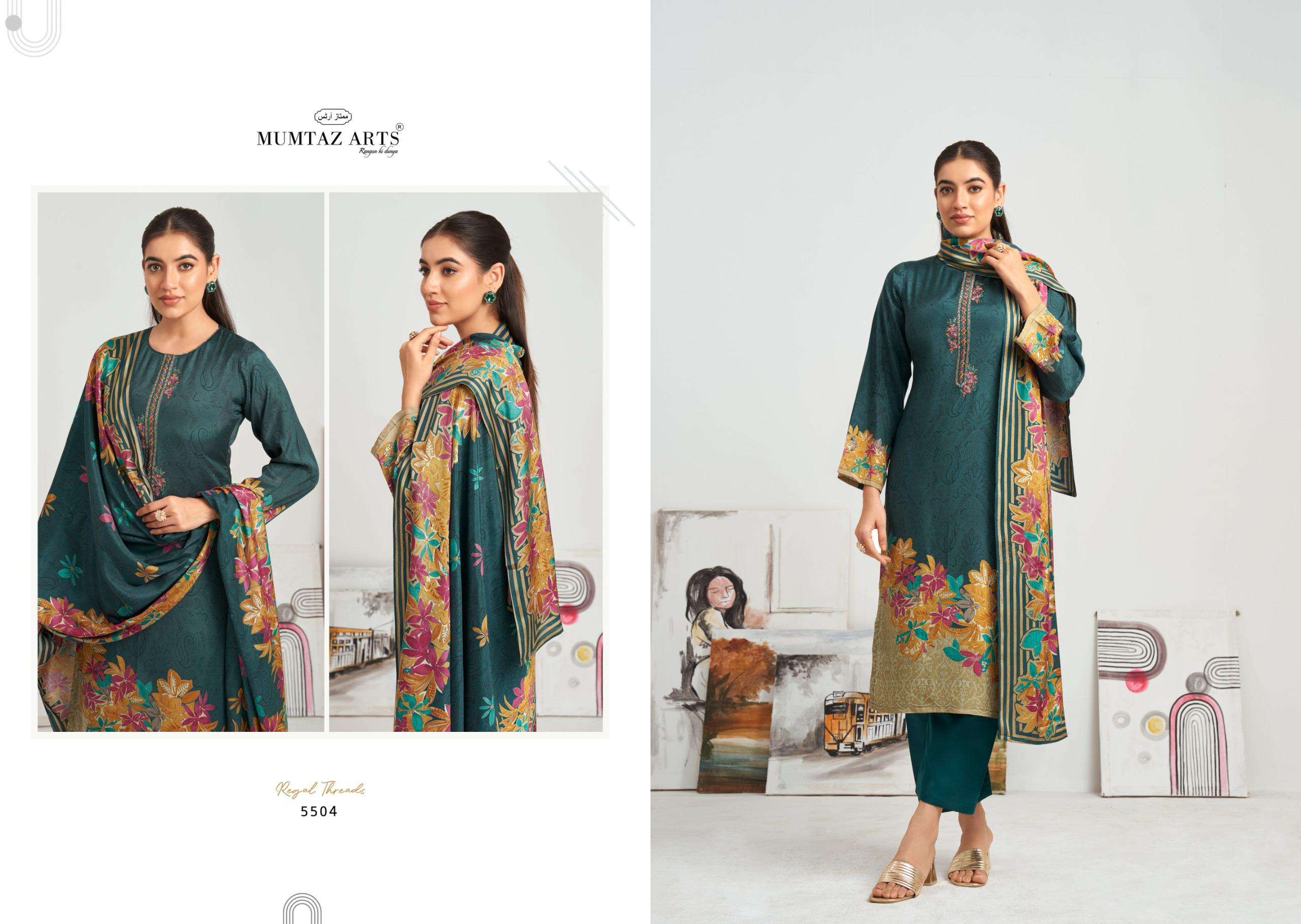 MUMTAZ ARTS HAFIZA MUSLIN DIGITAL PRINTS WITH EMBROIDERY WORK SUIT