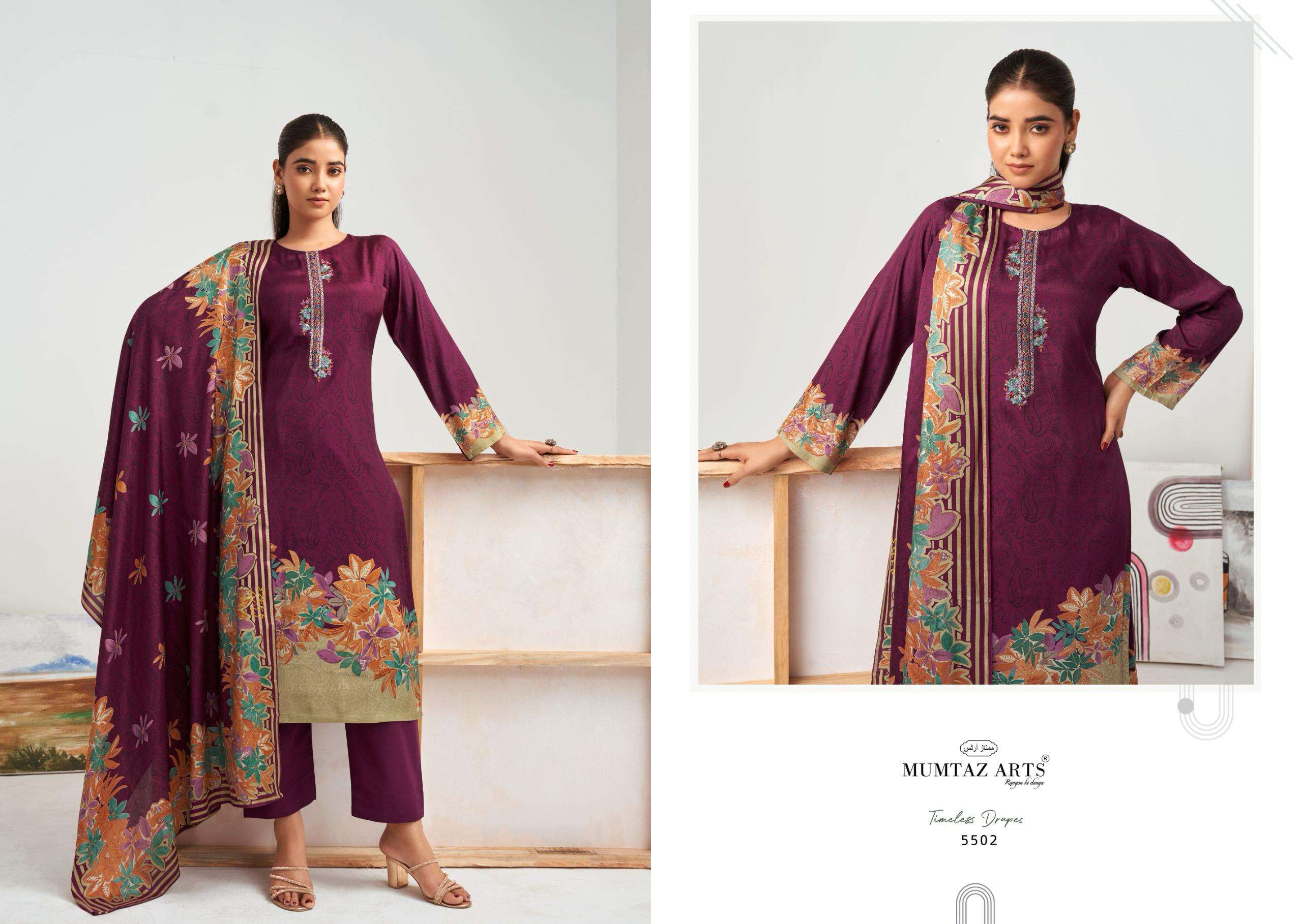 MUMTAZ ARTS HAFIZA MUSLIN DIGITAL PRINTS WITH EMBROIDERY WORK SUIT