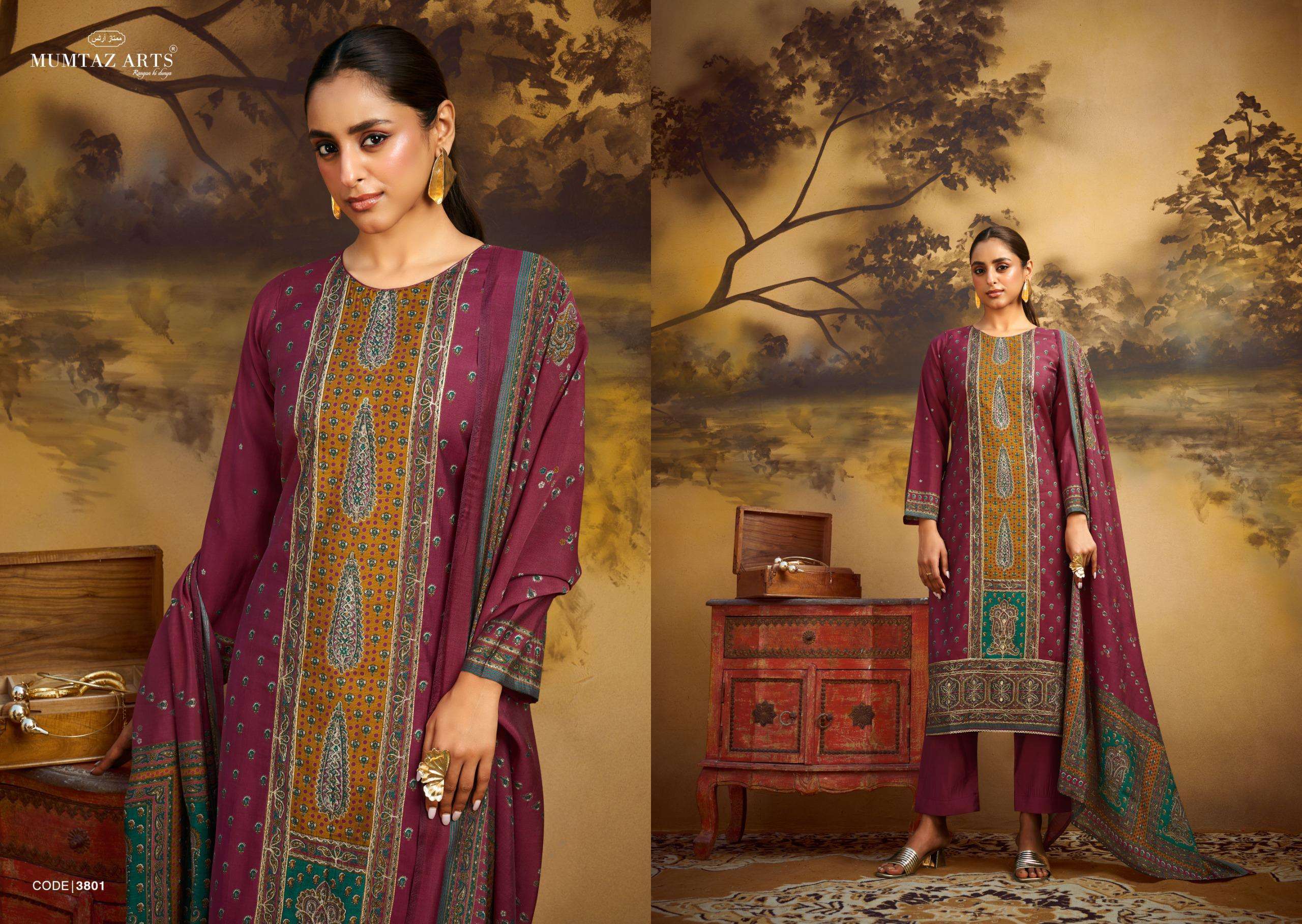 MUMTAZ ARTS NAYAAB VOL 6 VISCOSE DIGITAL PRINT WITH FANCY WORK SUIT