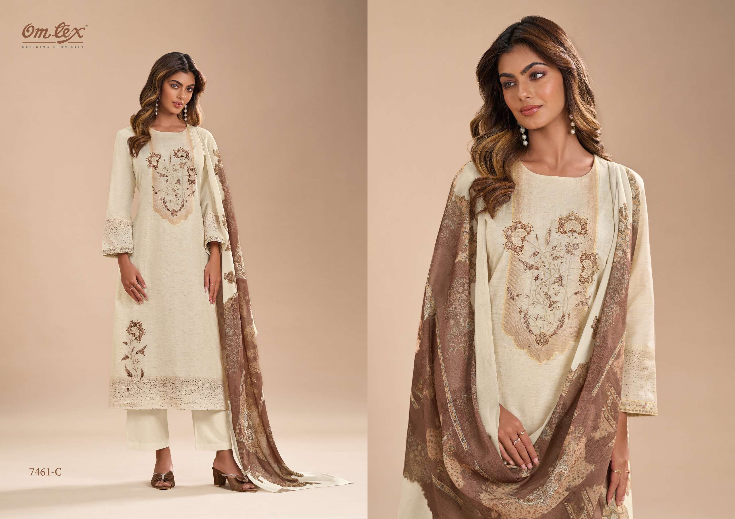 OMTEX HINA COTTON JACQUARD DESIGNER WORK SUIT