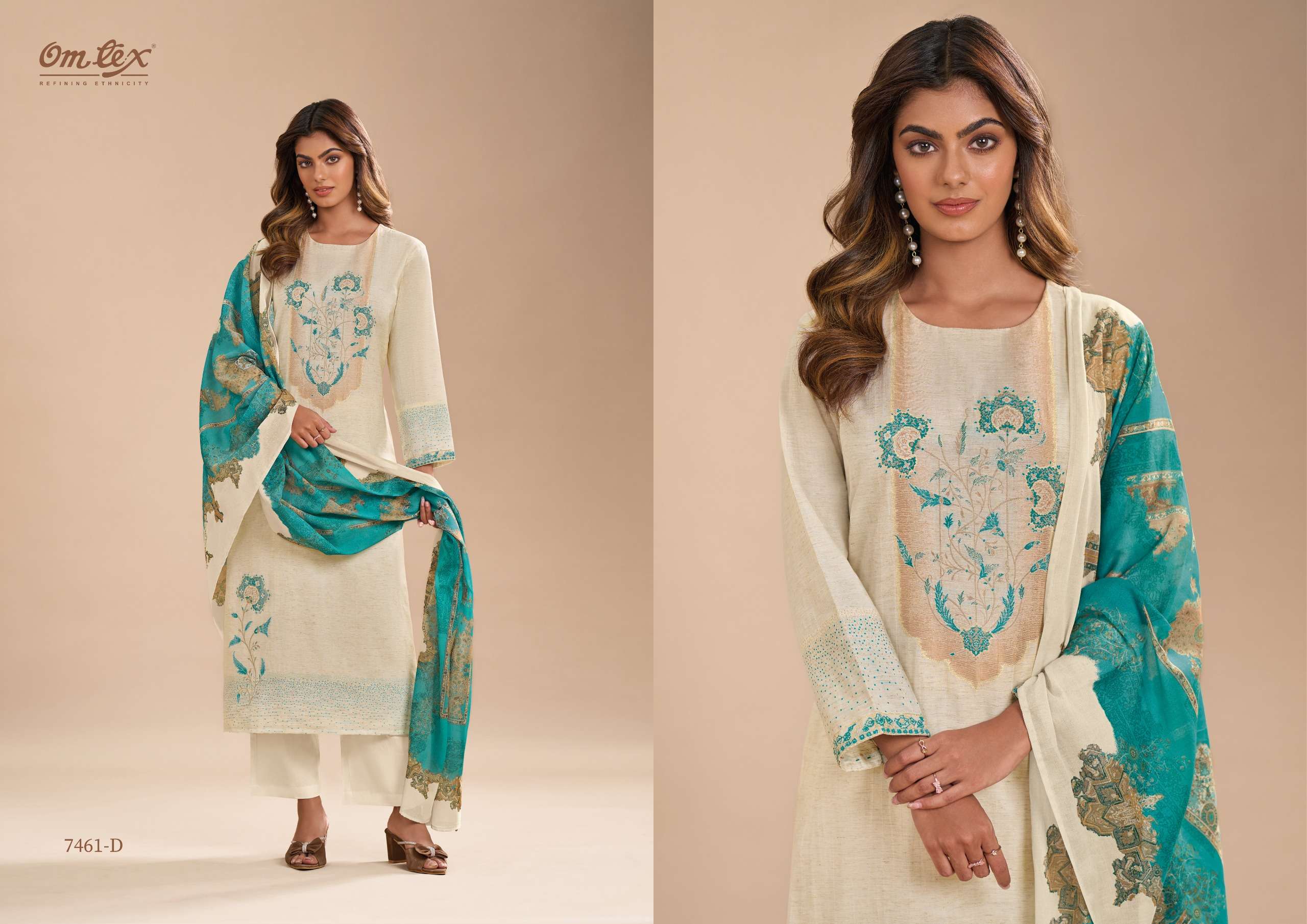 OMTEX HINA COTTON JACQUARD DESIGNER WORK SUIT