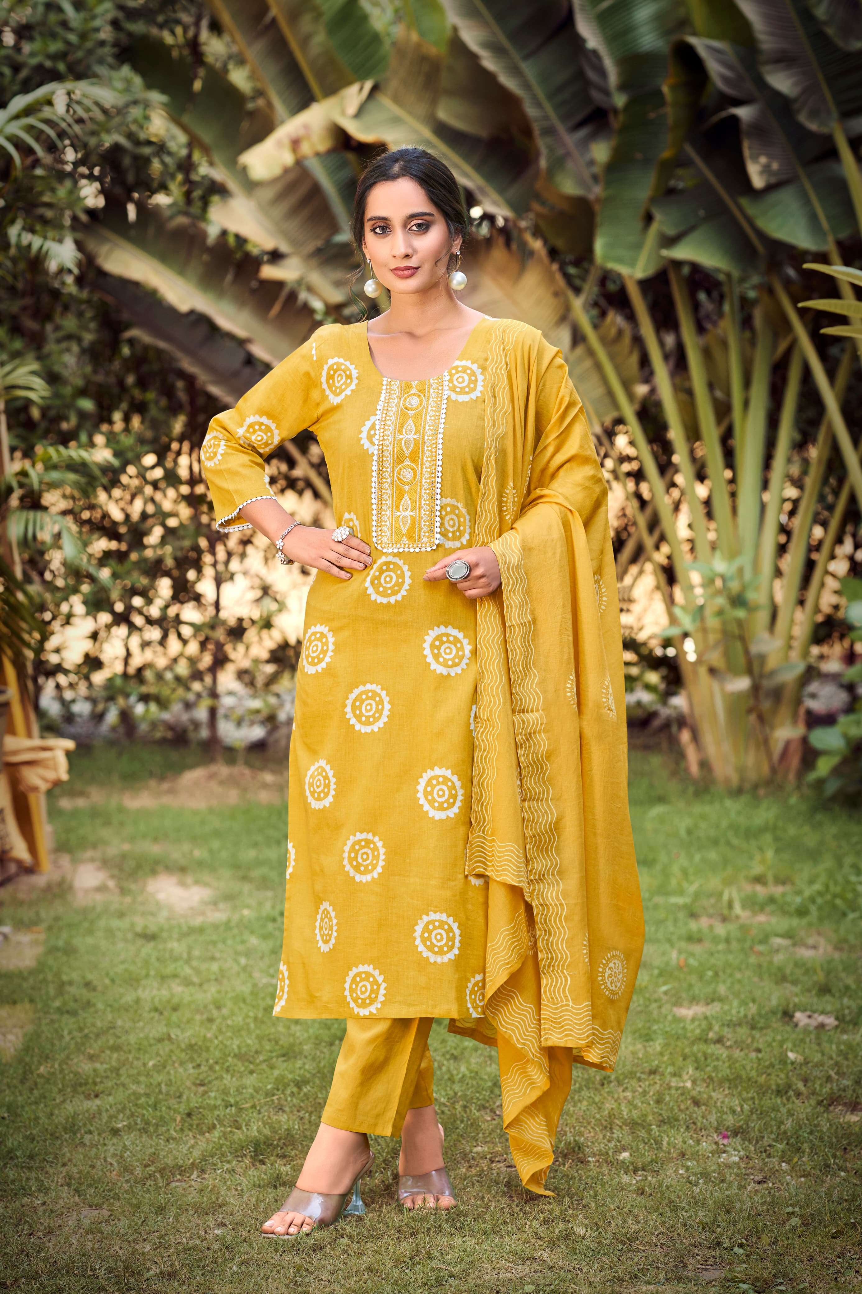 OSSM BATIK VOL 5 COTTON BATIK PRINT FANCY KURTI COMBO SET