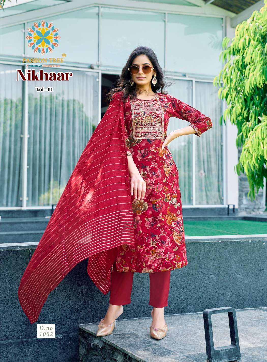 PASSION TREE NIKHAAR VOL 1 STRAIGHT KURTI WITH PANT AND DUPATTA SET