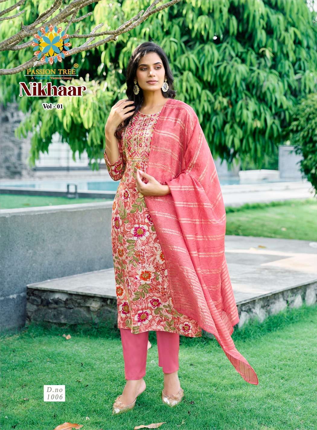 PASSION TREE NIKHAAR VOL 1 STRAIGHT KURTI WITH PANT AND DUPATTA SET