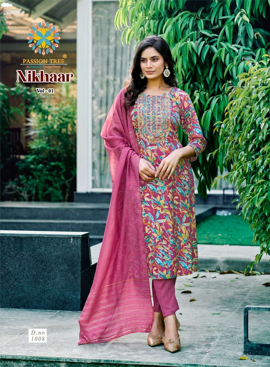 PASSION TREE NIKHAAR VOL 1 STRAIGHT KURTI WITH PANT AND DUPATTA SET