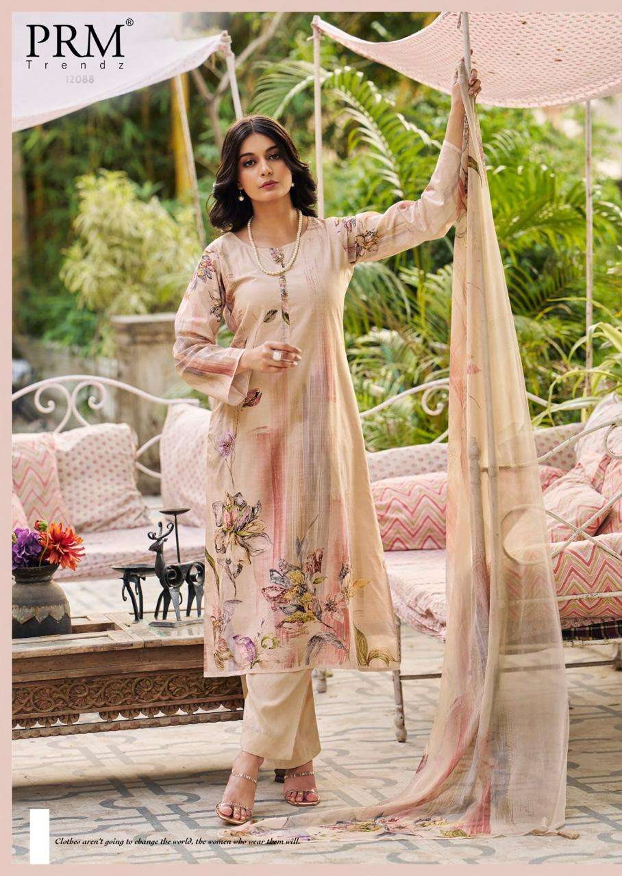 PRM TRENDZ FLORIS LAWN COTTON DIGITAL PRINT WITH FANCY WORK SUIT