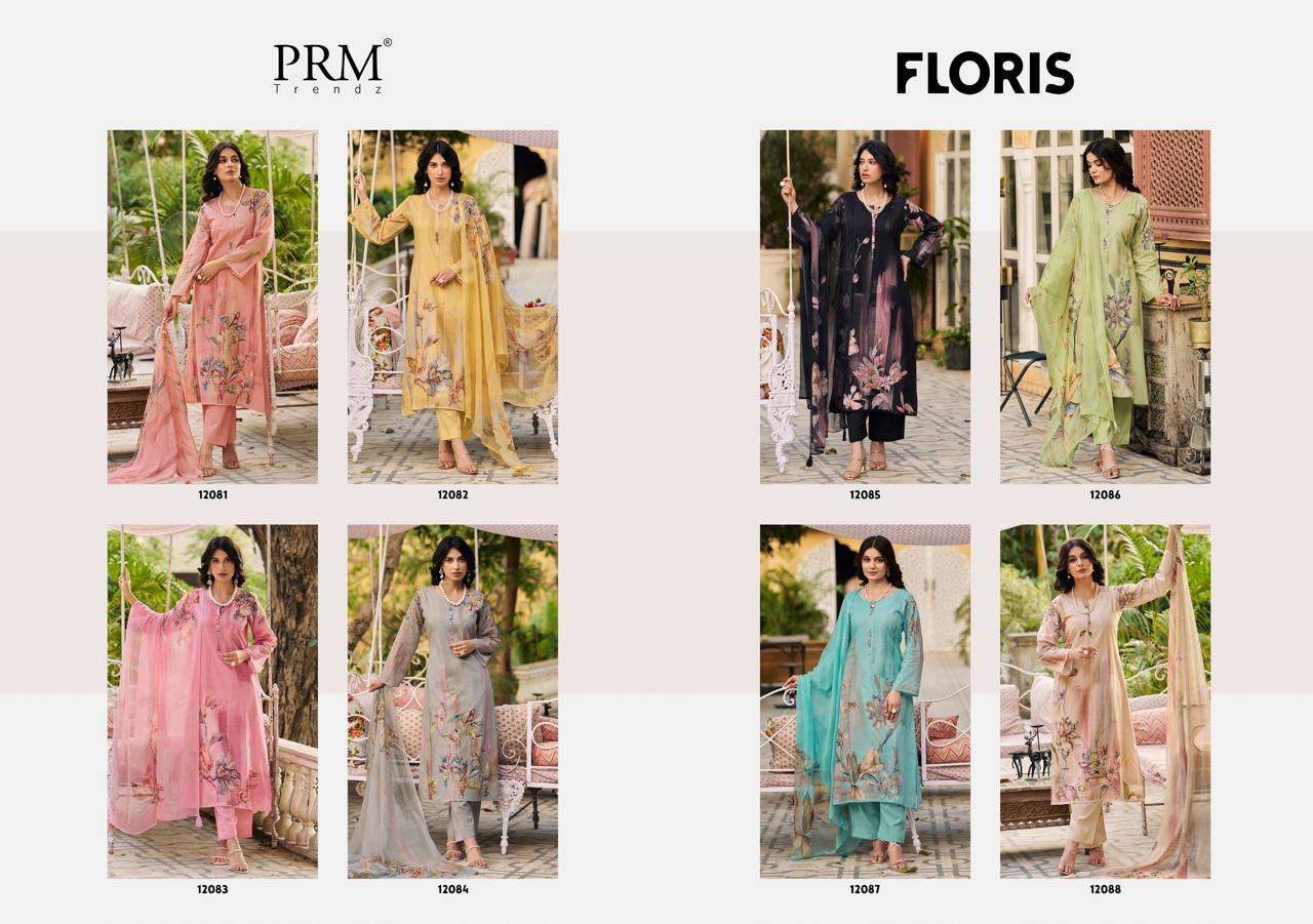 PRM TRENDZ FLORIS LAWN COTTON DIGITAL PRINT WITH FANCY WORK SUIT