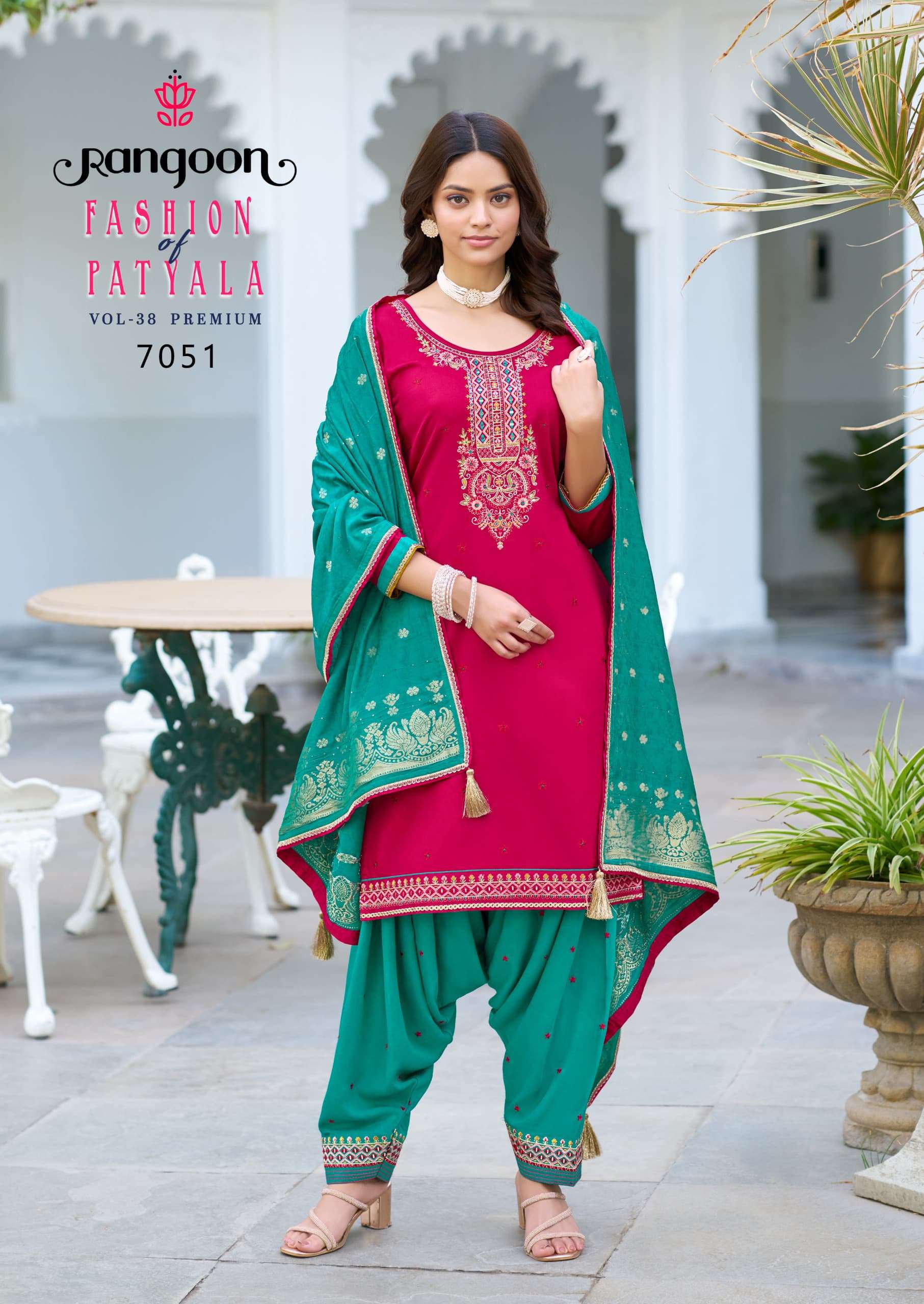 RANGOON FASHION OF PATIALA VOL 38 SILK WITH EMBROIDERY WORK PUNJABI SUIT