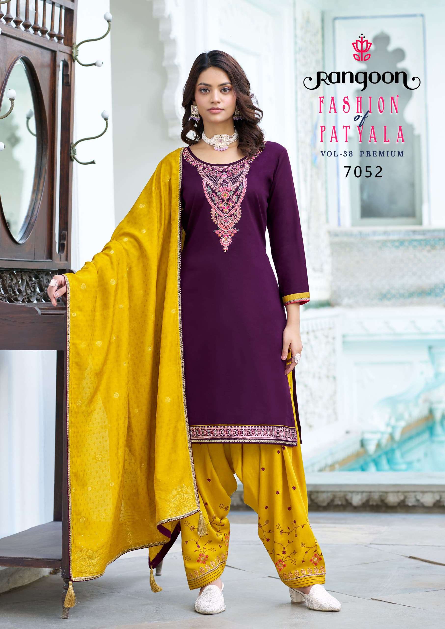 RANGOON FASHION OF PATIALA VOL 38 SILK WITH EMBROIDERY WORK PUNJABI SUIT