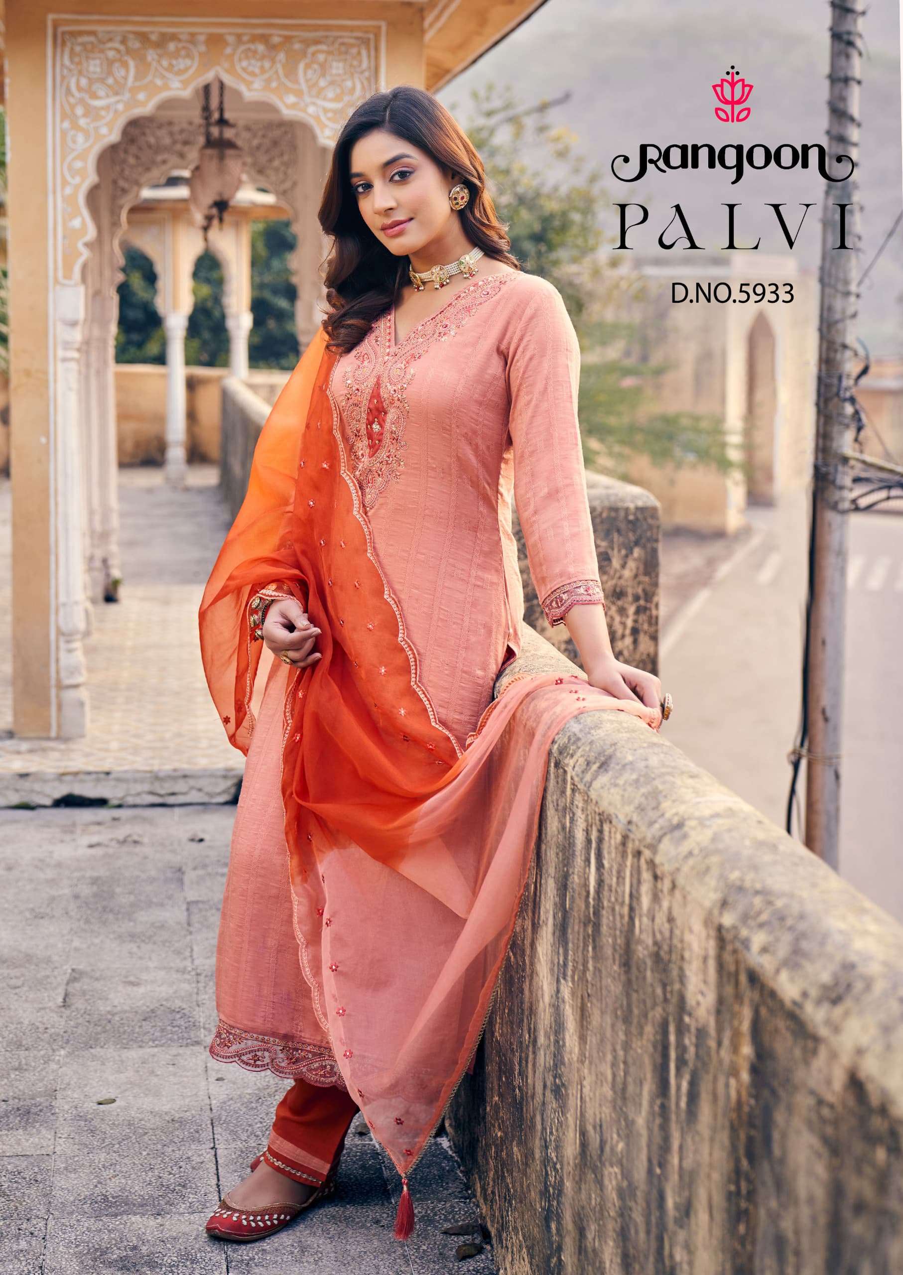 RANGOON PALLAVI VISCOSE FANCY EMBROIDERY WORK LADIES SUIT