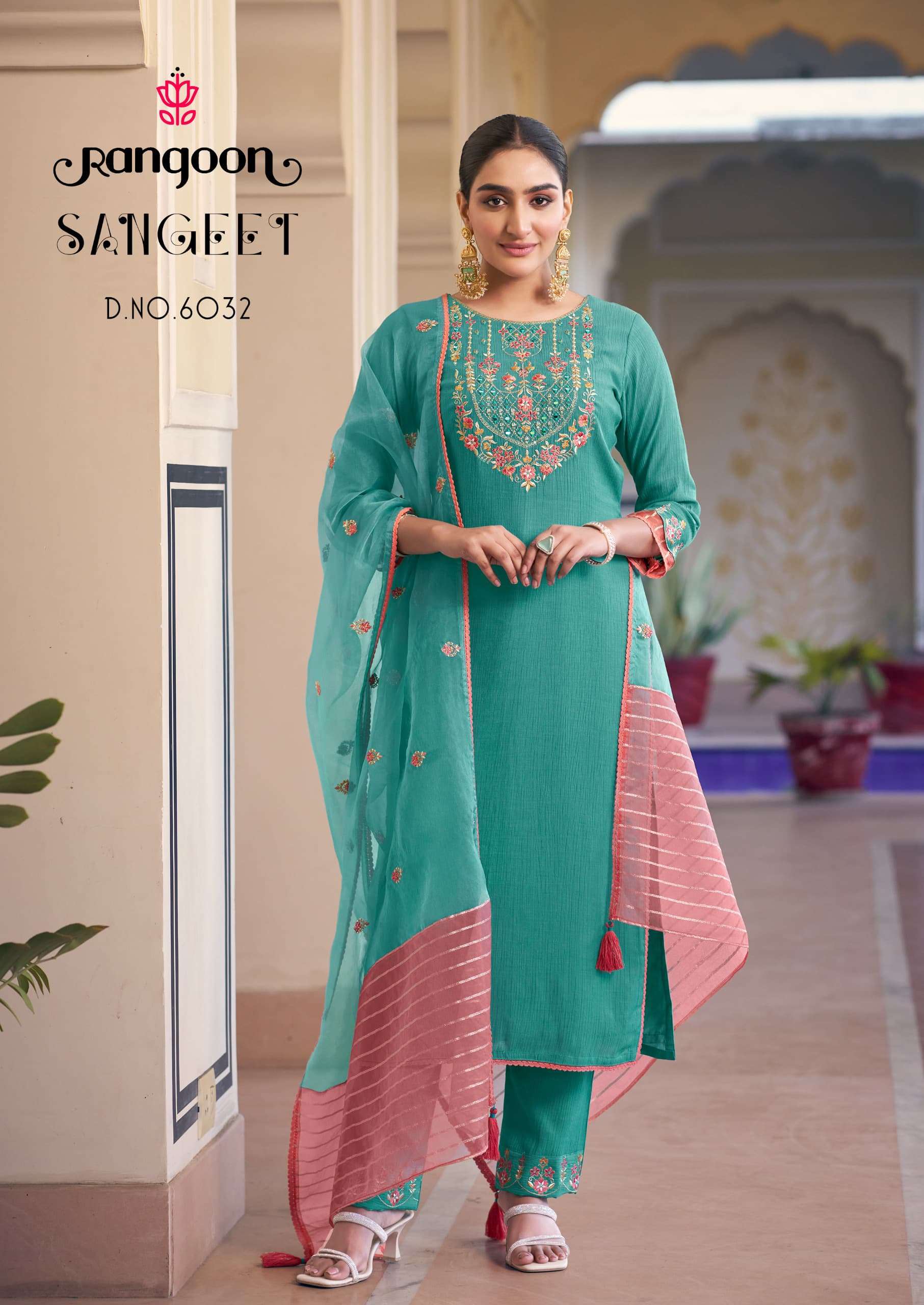 RANGOON SANGEET VISCOSE FANCY WORKS LADIES READY MADE SUIT