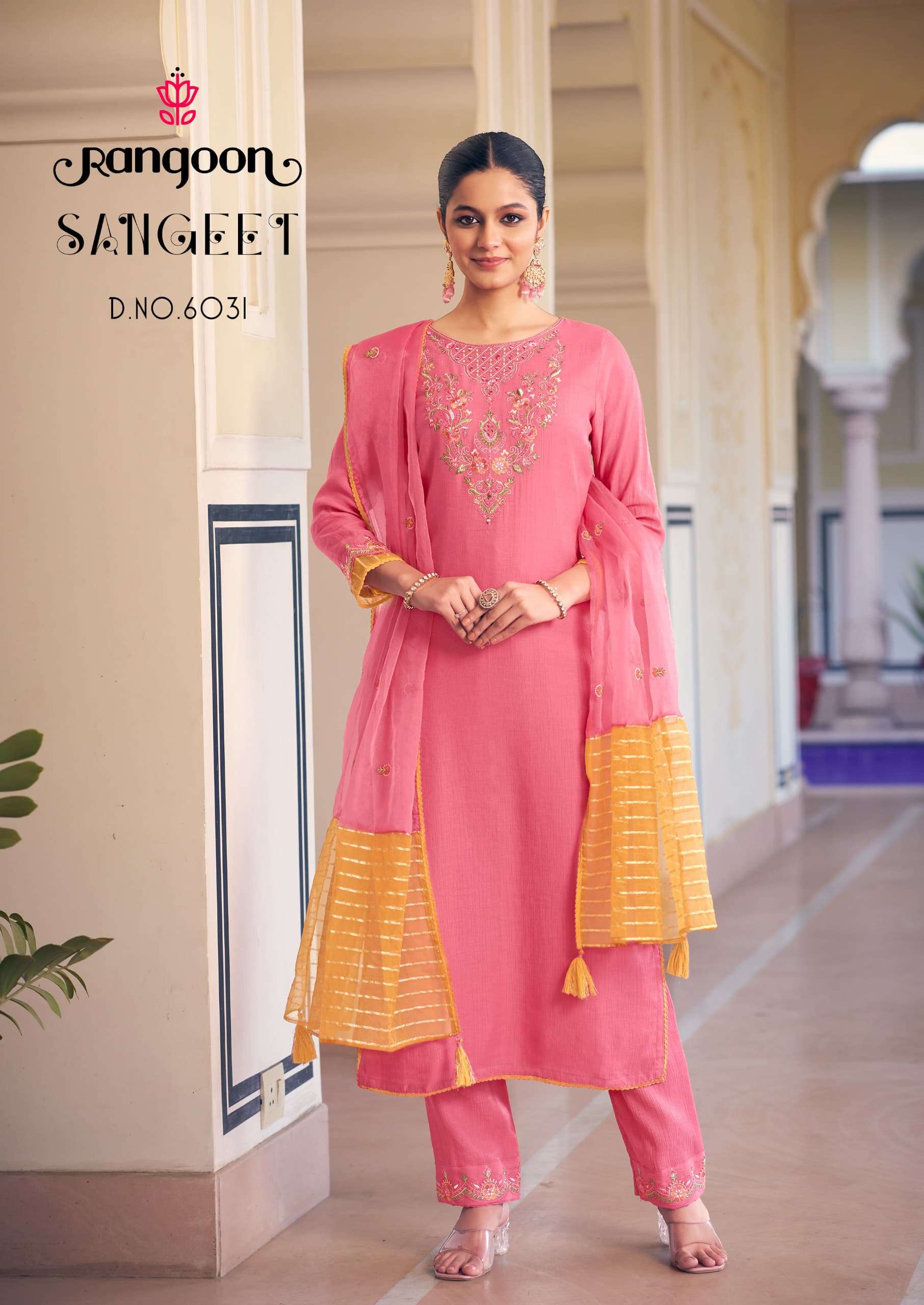 RANGOON SANGEET VISCOSE FANCY WORKS LADIES READY MADE SUIT