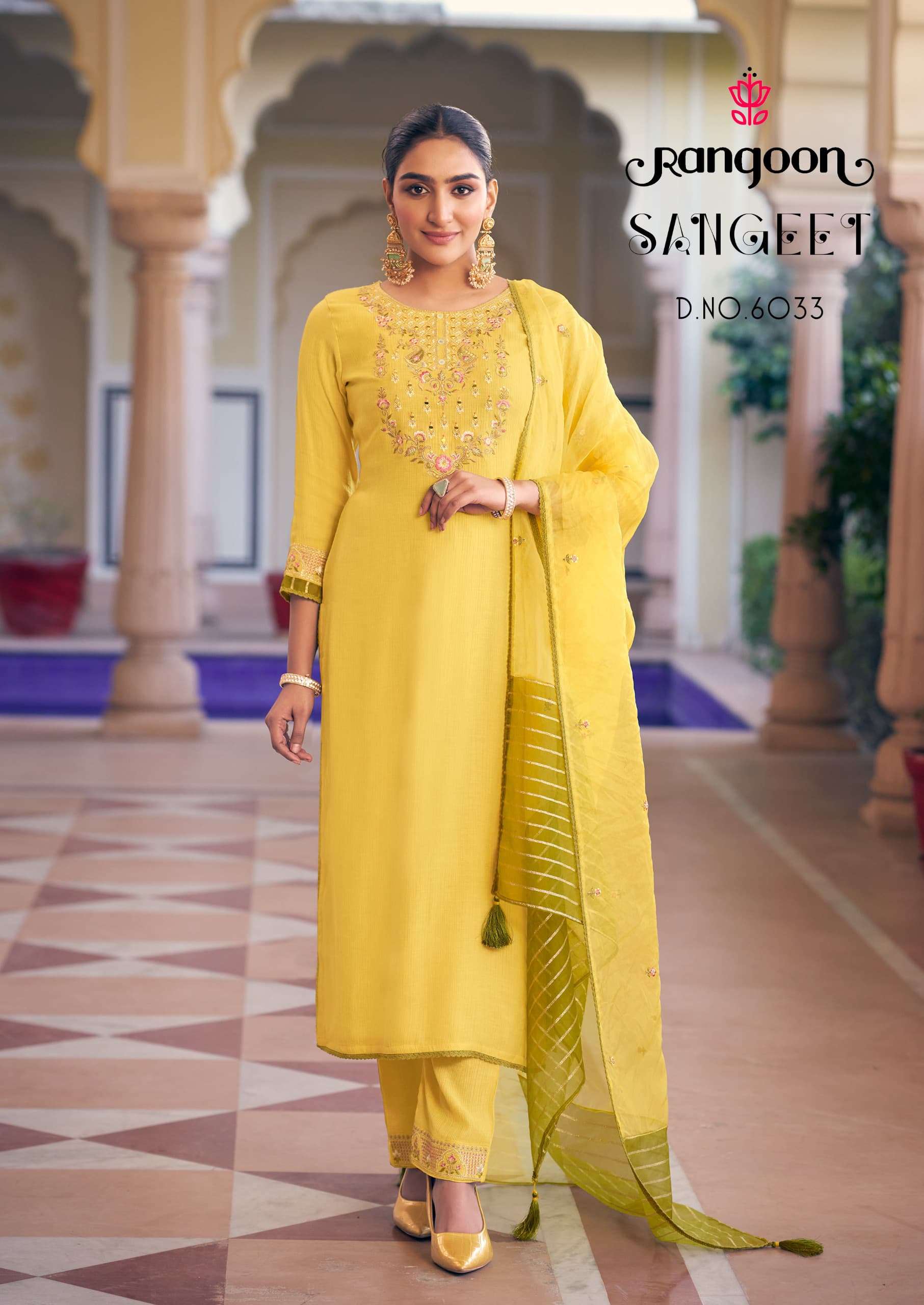 RANGOON SANGEET VISCOSE FANCY WORKS LADIES READY MADE SUIT
