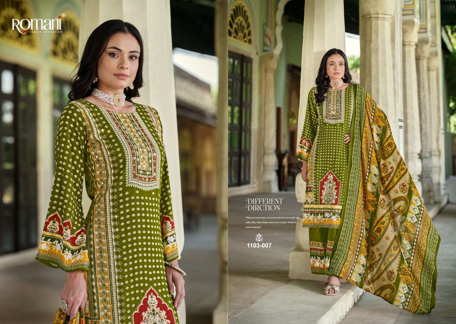 ROMANI MAHIRA COTTON DIGITAL STYLE PRINT WITH WORK SUIT