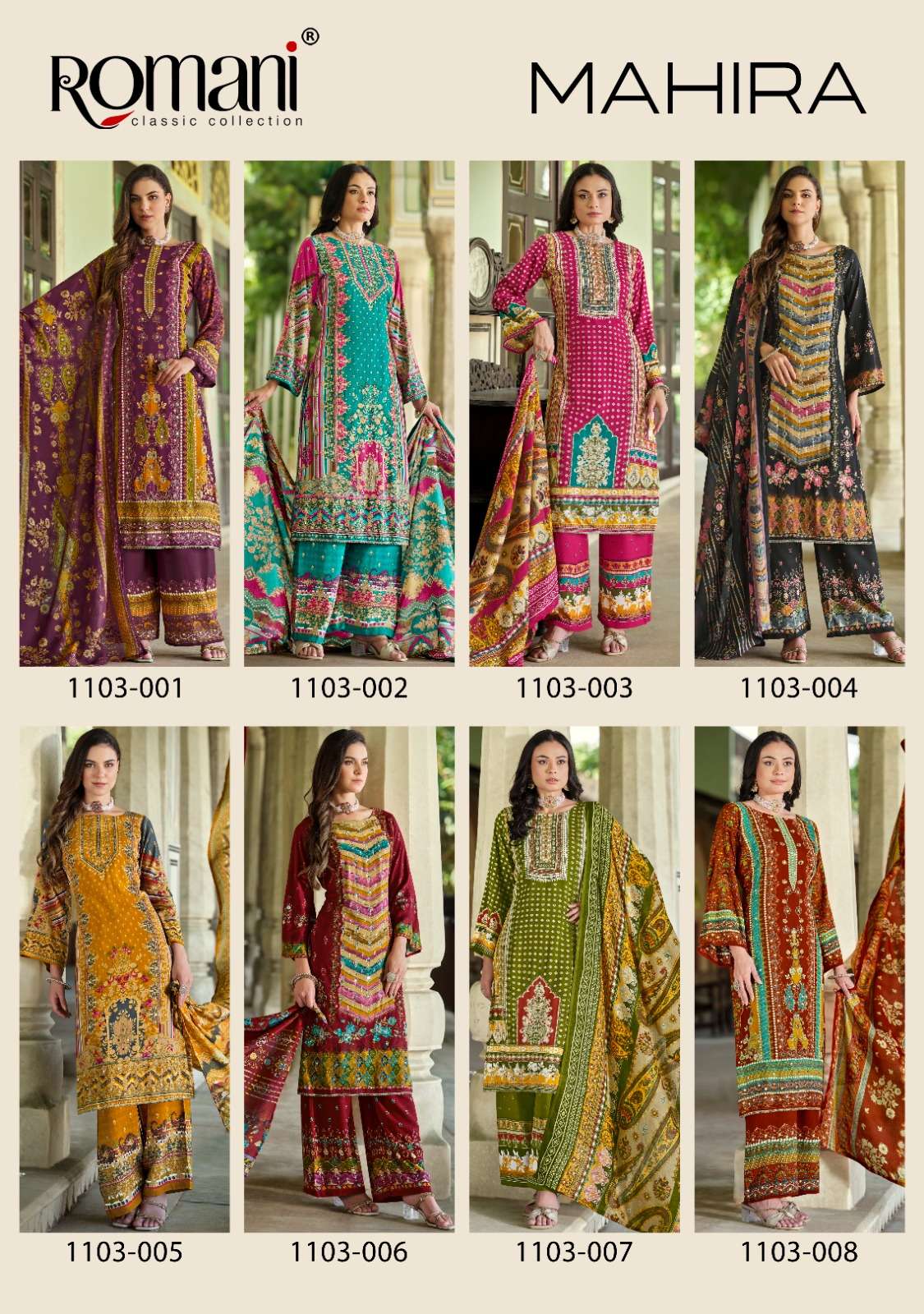 ROMANI MAHIRA COTTON DIGITAL STYLE PRINT WITH WORK SUIT