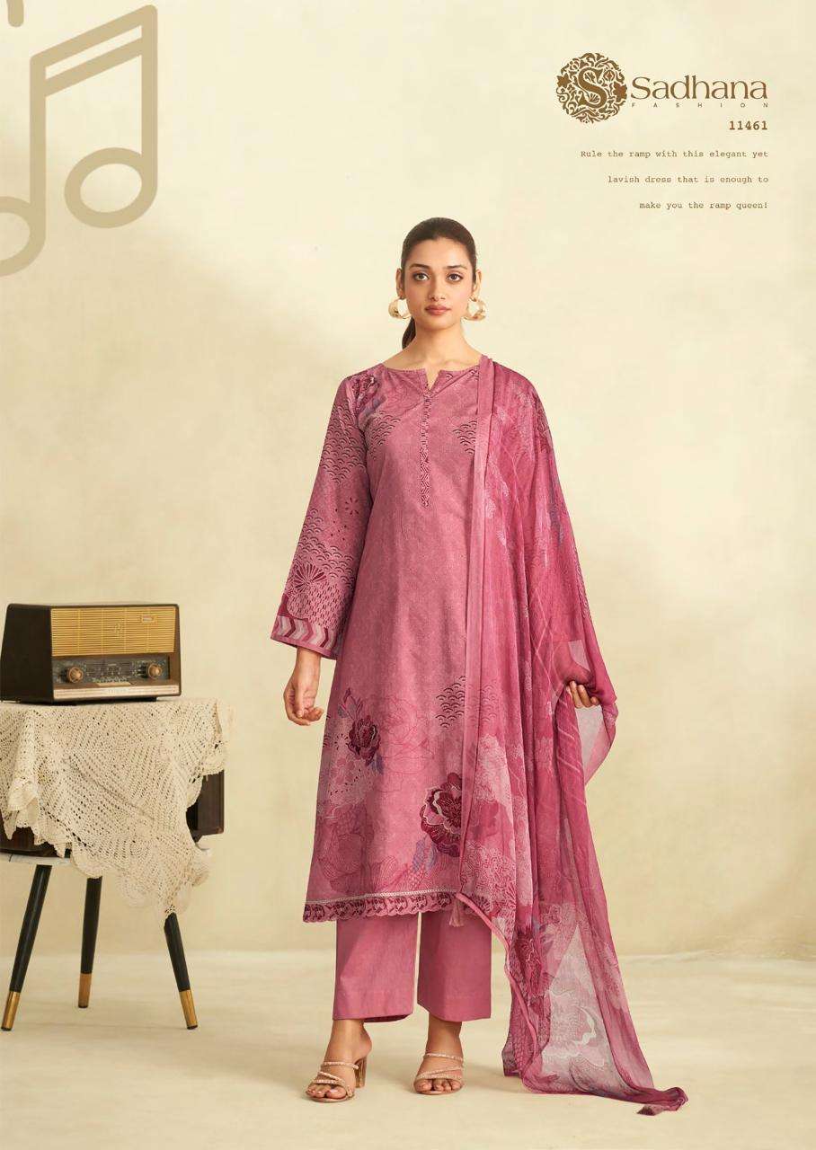 SADHANA FASHION ZINAT LAWN COTTON PRINT WITH FANCY WORK SUIT