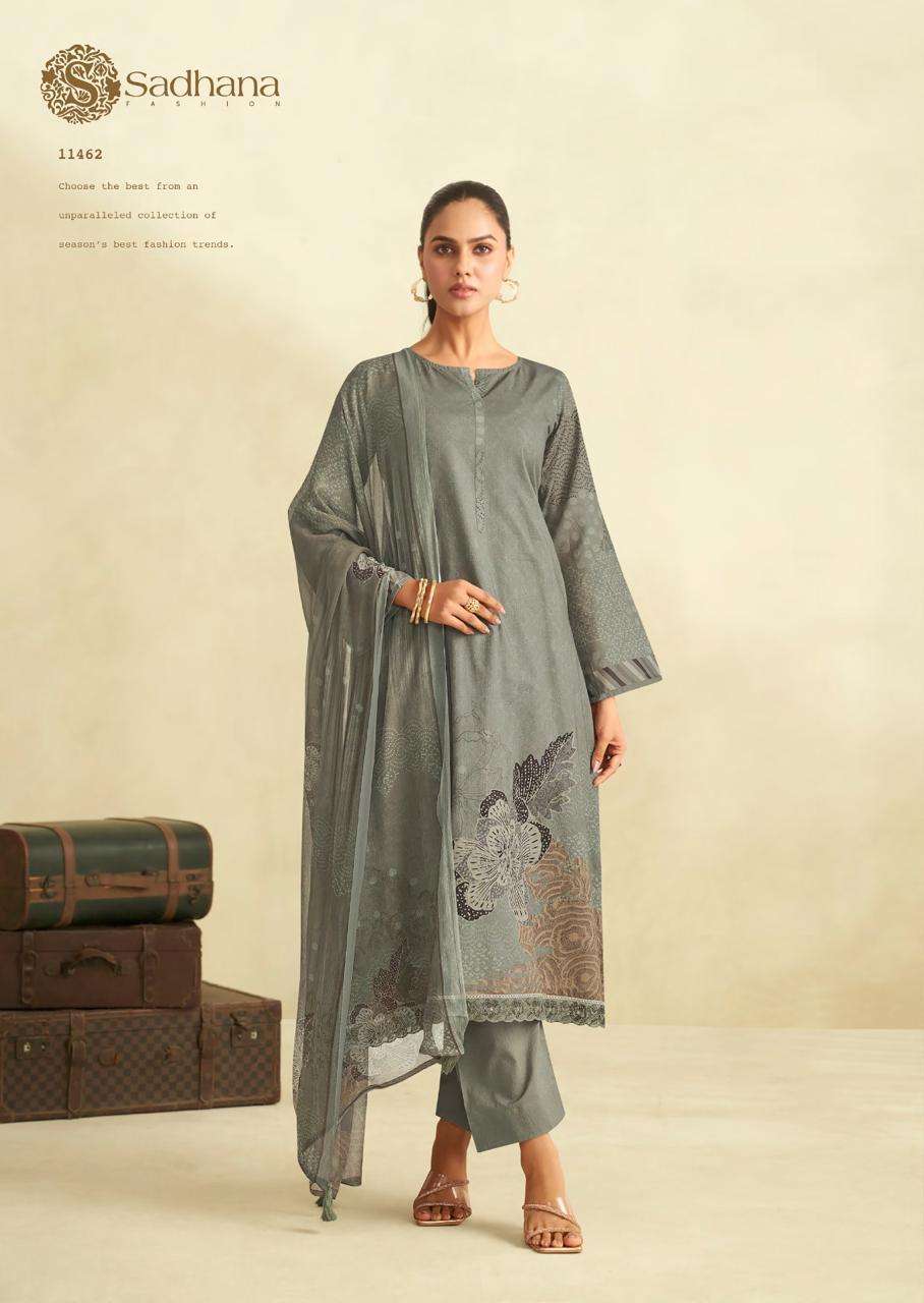 SADHANA FASHION ZINAT LAWN COTTON PRINT WITH FANCY WORK SUIT