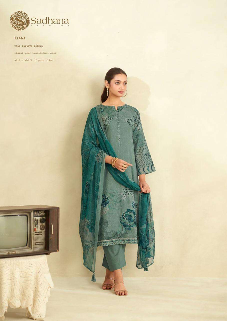 SADHANA FASHION ZINAT LAWN COTTON PRINT WITH FANCY WORK SUIT