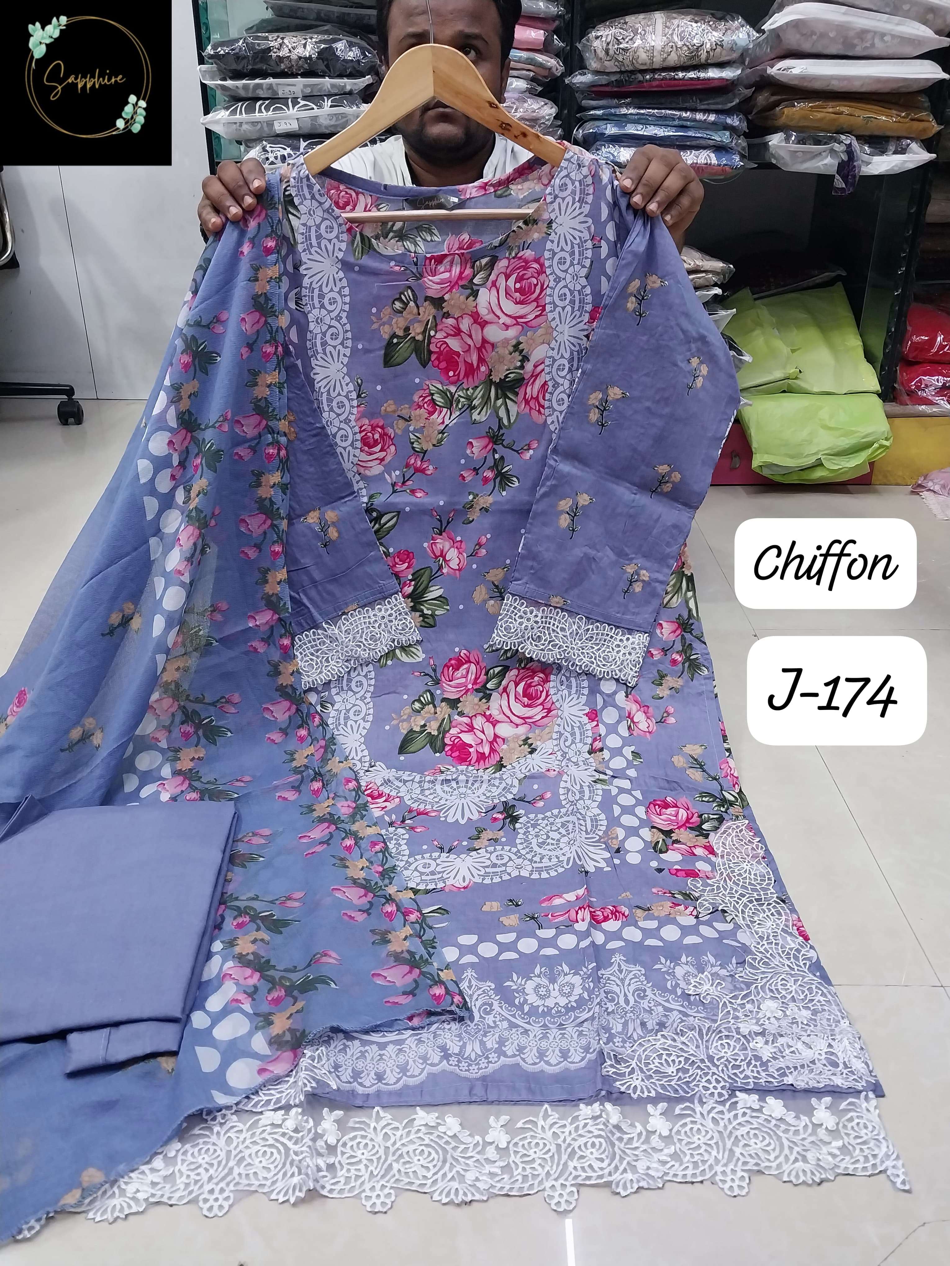 SAPPHIRE JAZMIN VOL 174 LAWN COTTON DESIGNER PAKISTANI SUIT