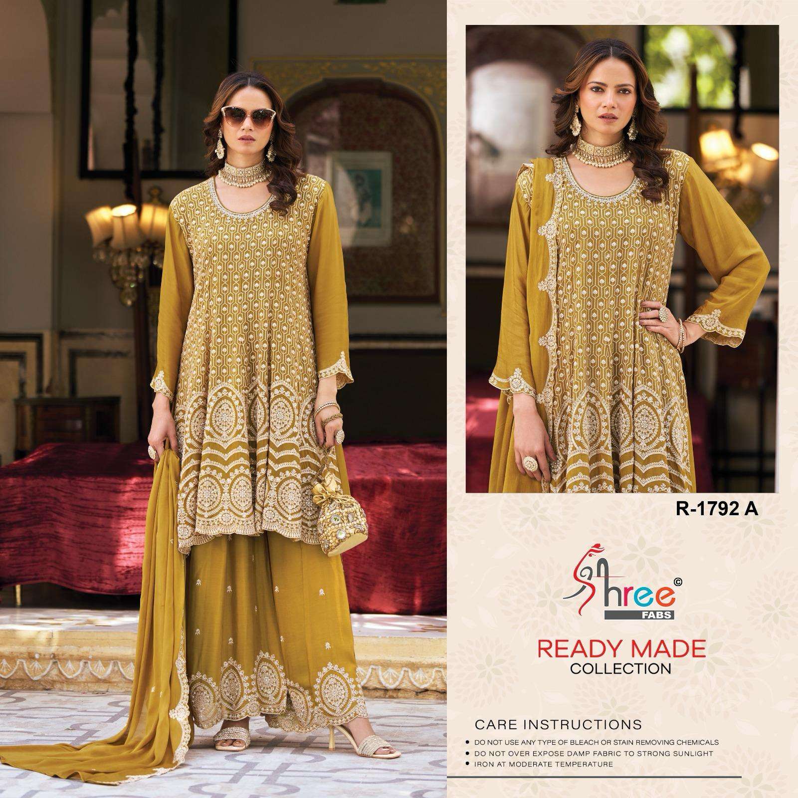 SHREE FABS R 1792 HEAVY EMBROIDERY DESIGNER WEDDING WEAR SUIT