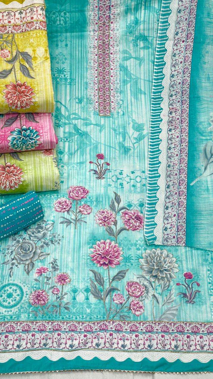 SIARA NON CATALOG VOL 4 COTTON PRINT WITH WORK SUIT