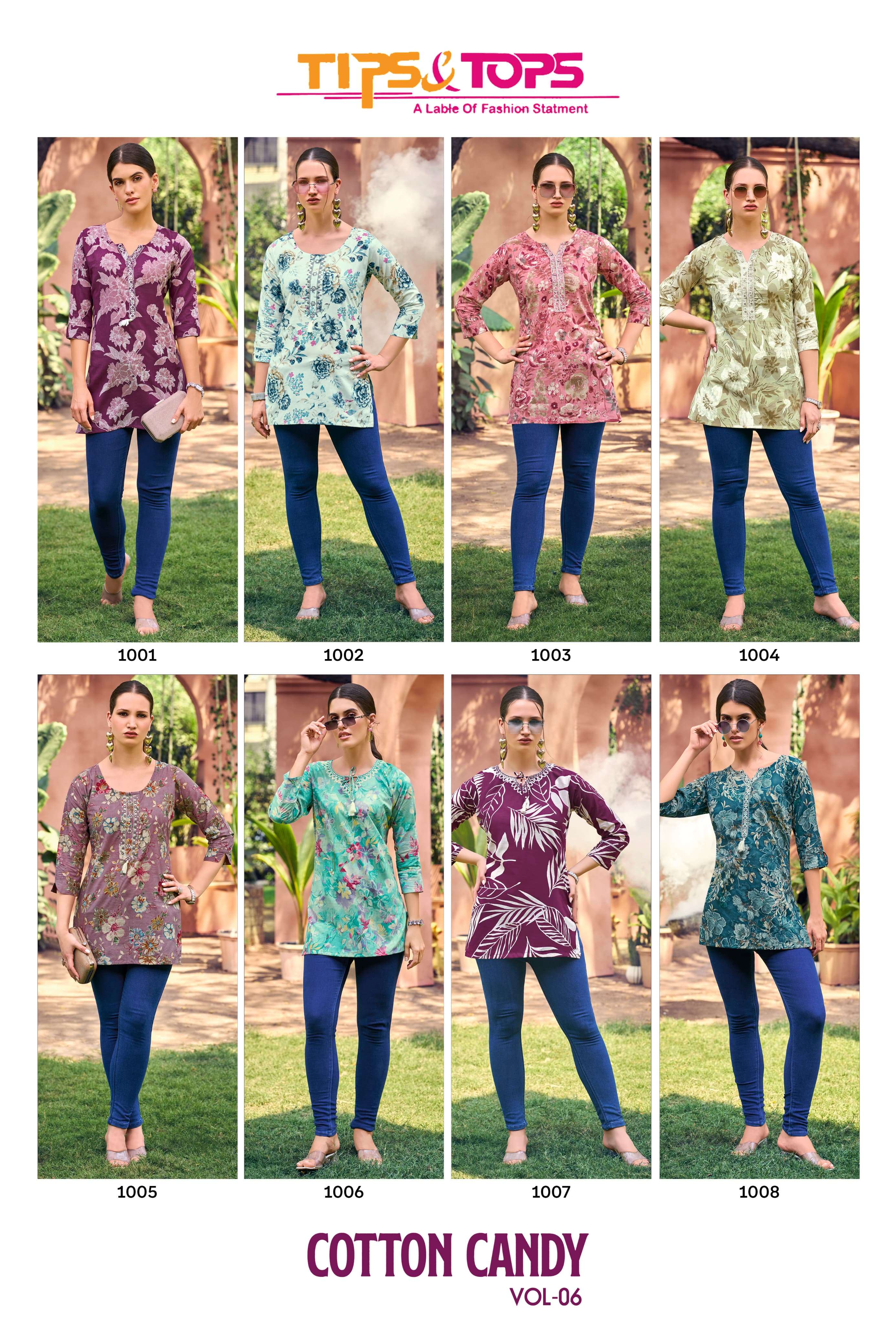 TIPS AND TOPS COTTON CANDY VOL 6 FANCY SUMMER LADIES TOP