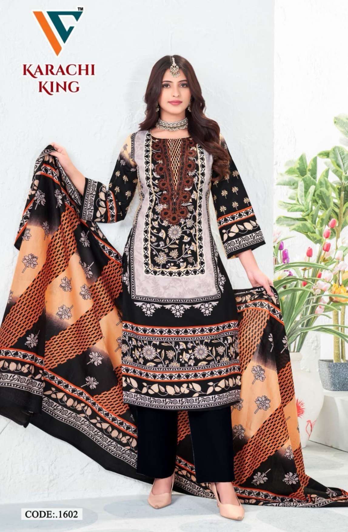VANDANA‎‎‎ CREATION KARACHI KING VOL 16 COTTON DIGITAL PRINTS SALWAR SUIT